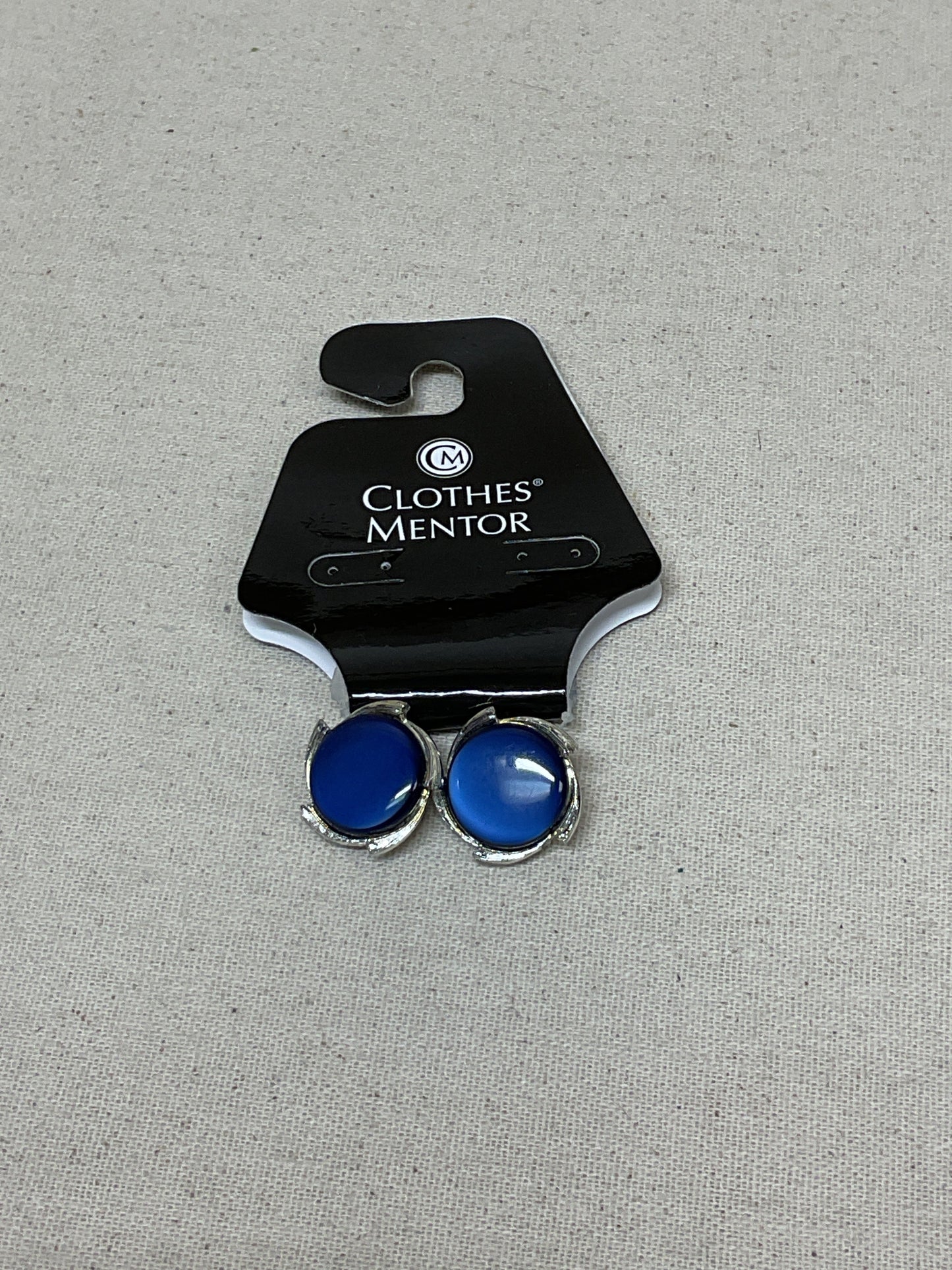 Earrings Clip By Clothes Mentor In Blue & Silver