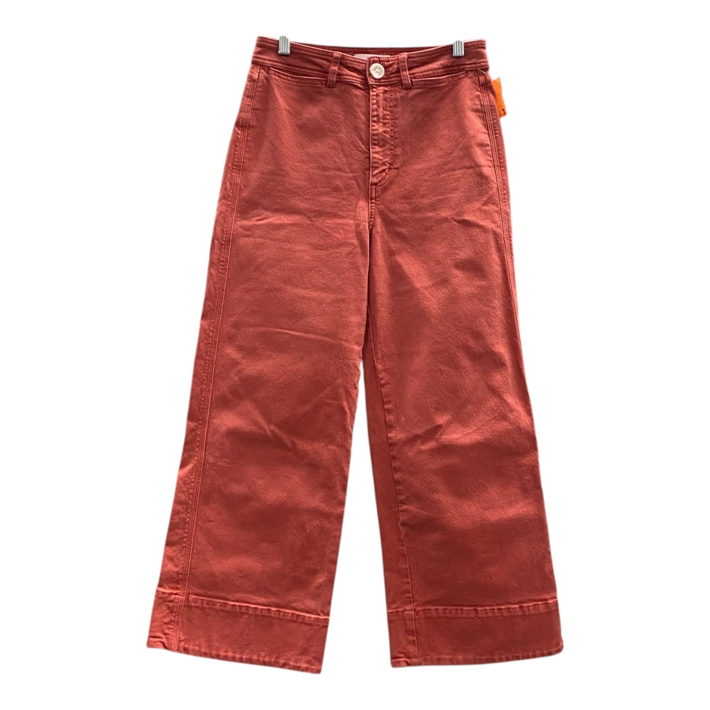 Jeans Cropped By Loft In Orange, Size:2