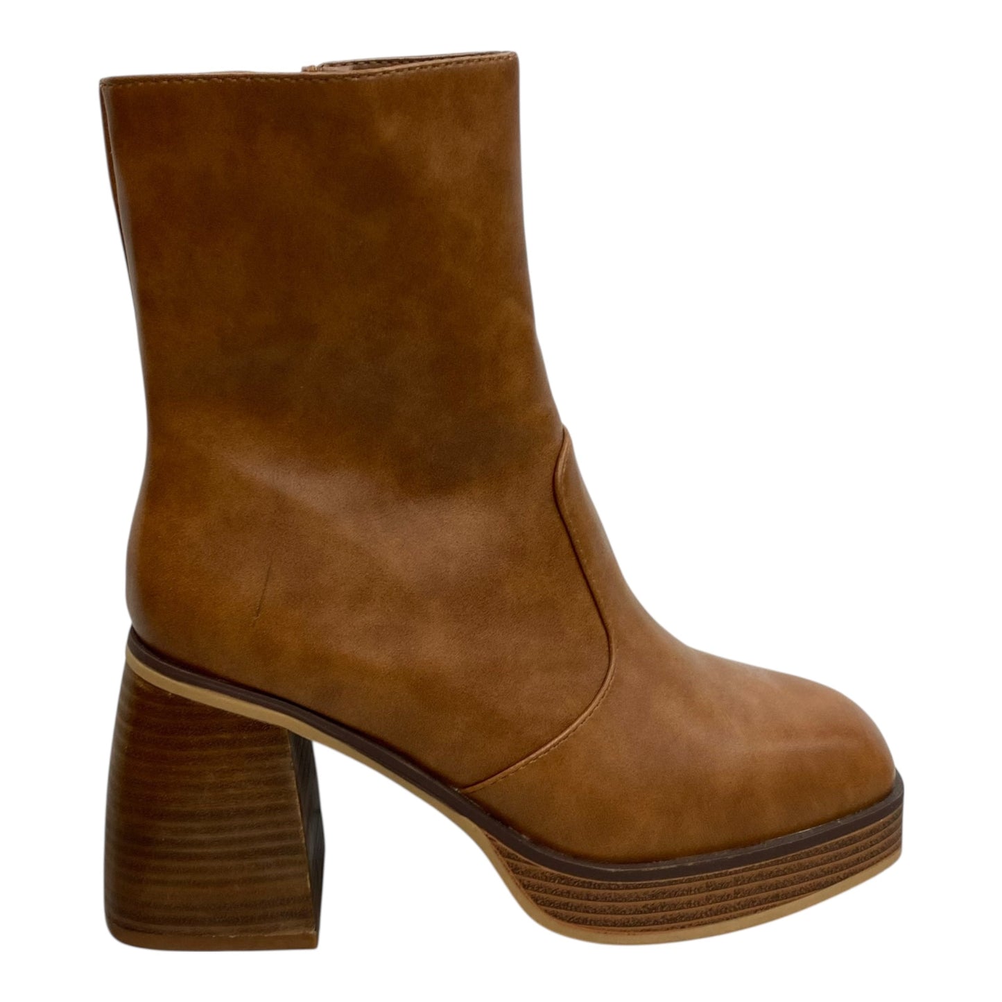 Boots Ankle Heels By Maurices In Tan, Size:8