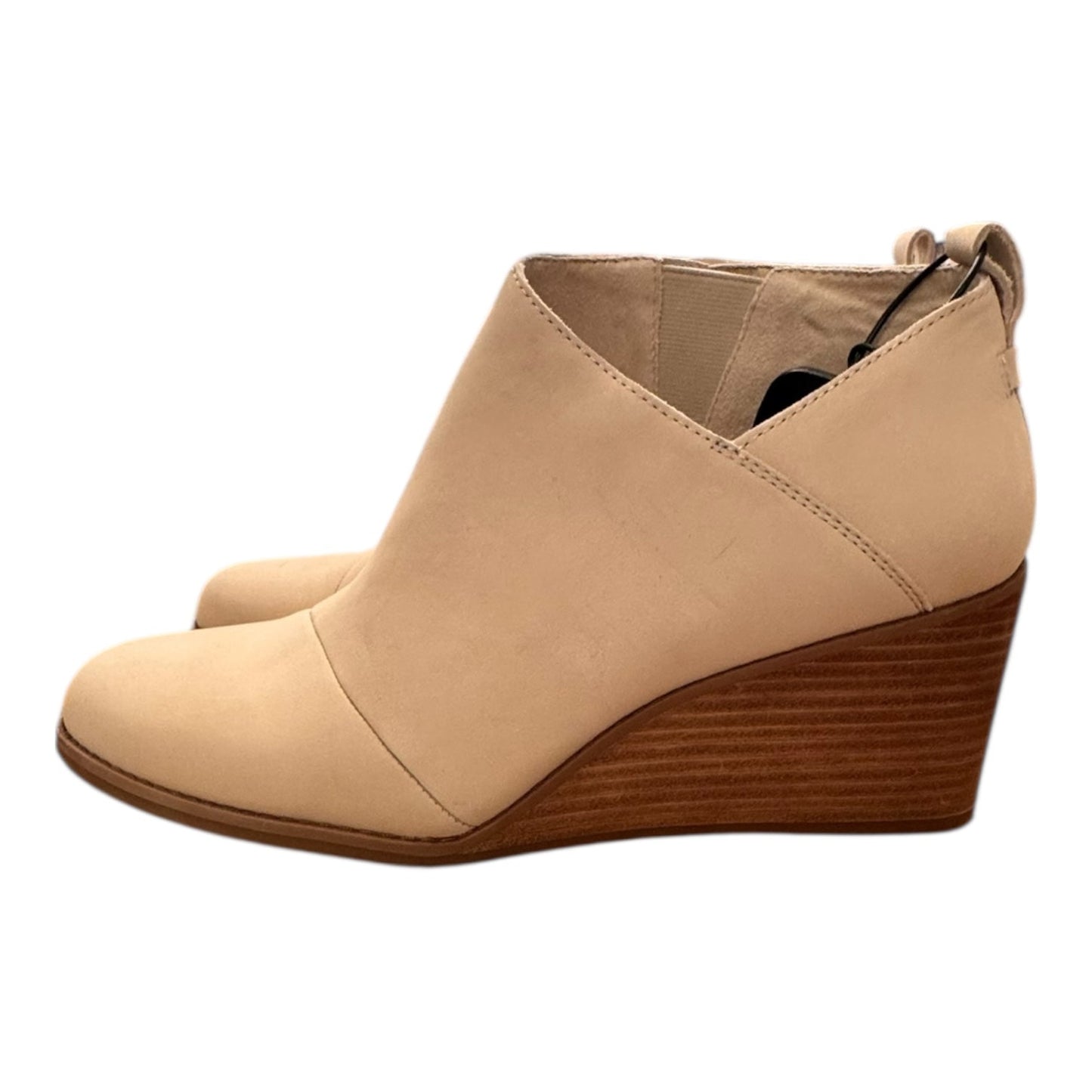 Boots Ankle Heels By Toms In Cream, Size:10