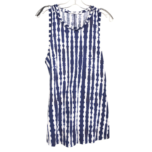 Top Sleeveless Basic By Athleta In Blue & White, Size:Xl