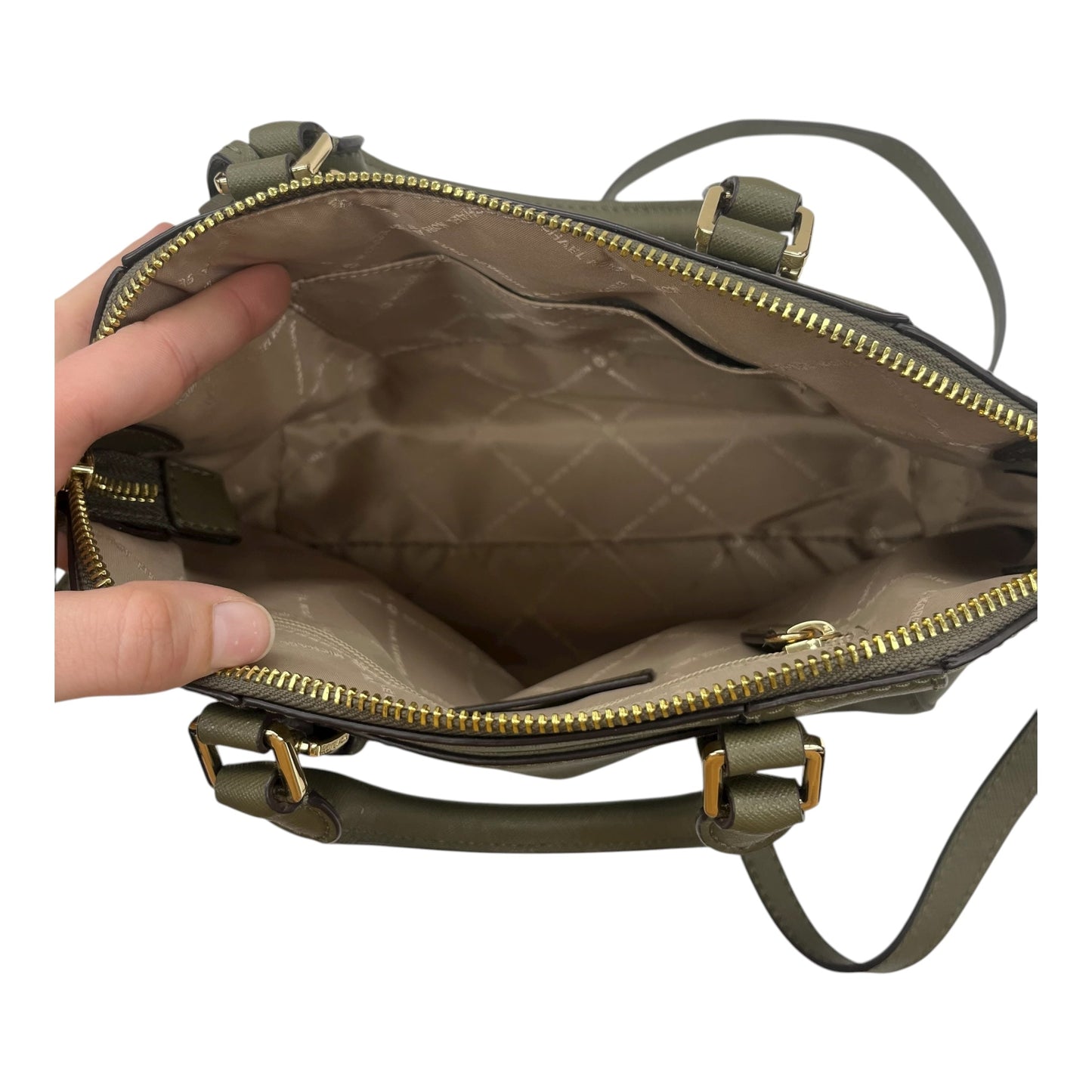 Crossbody Designer By Michael Kors In Green, Size:Medium