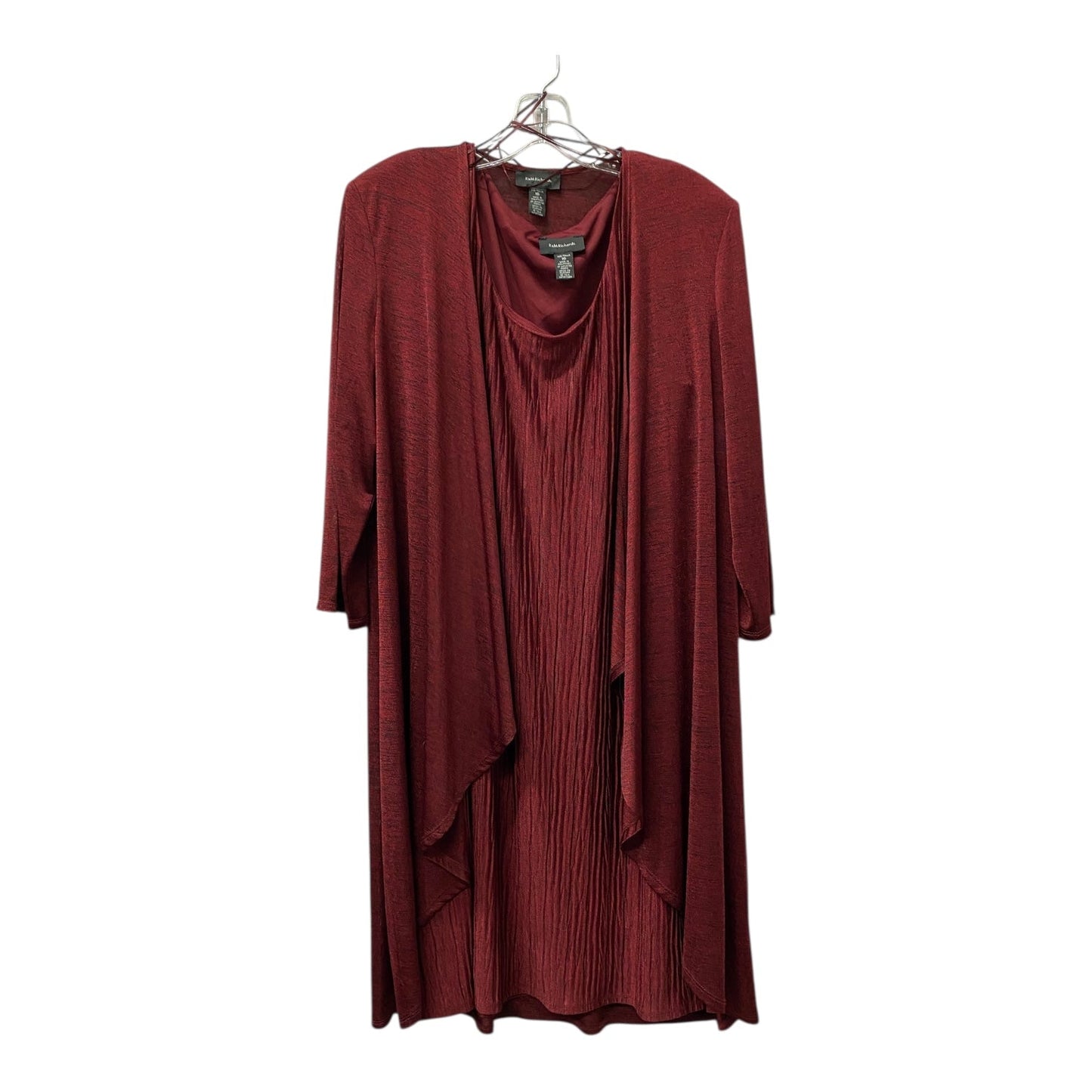 Dress Set 2Pc By R And M Richards In Red, Size:Xl