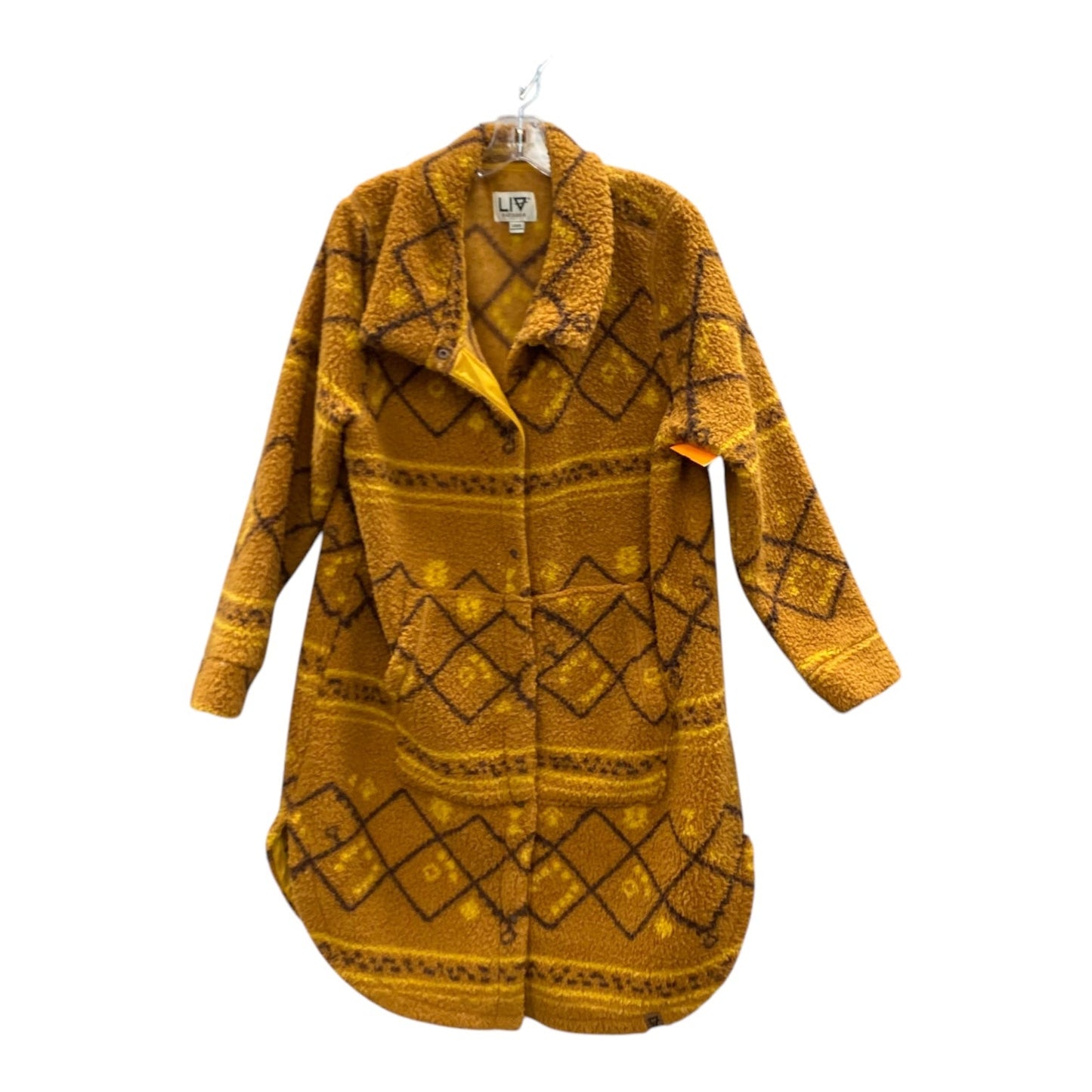 Jacket Shirt By Cme In Yellow Denim, Size:L