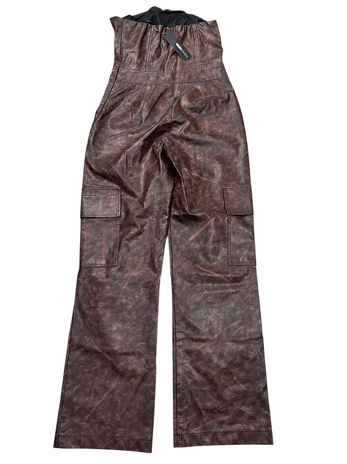 Jumpsuit By Fashion Nova In Brown, Size:L
