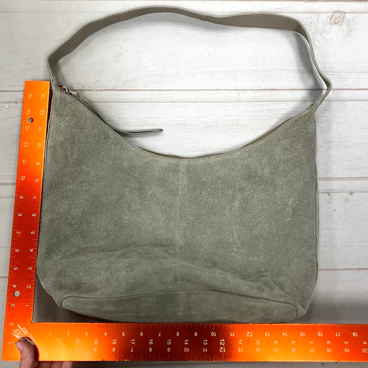 Handbag Leather By Margot, Size: Medium