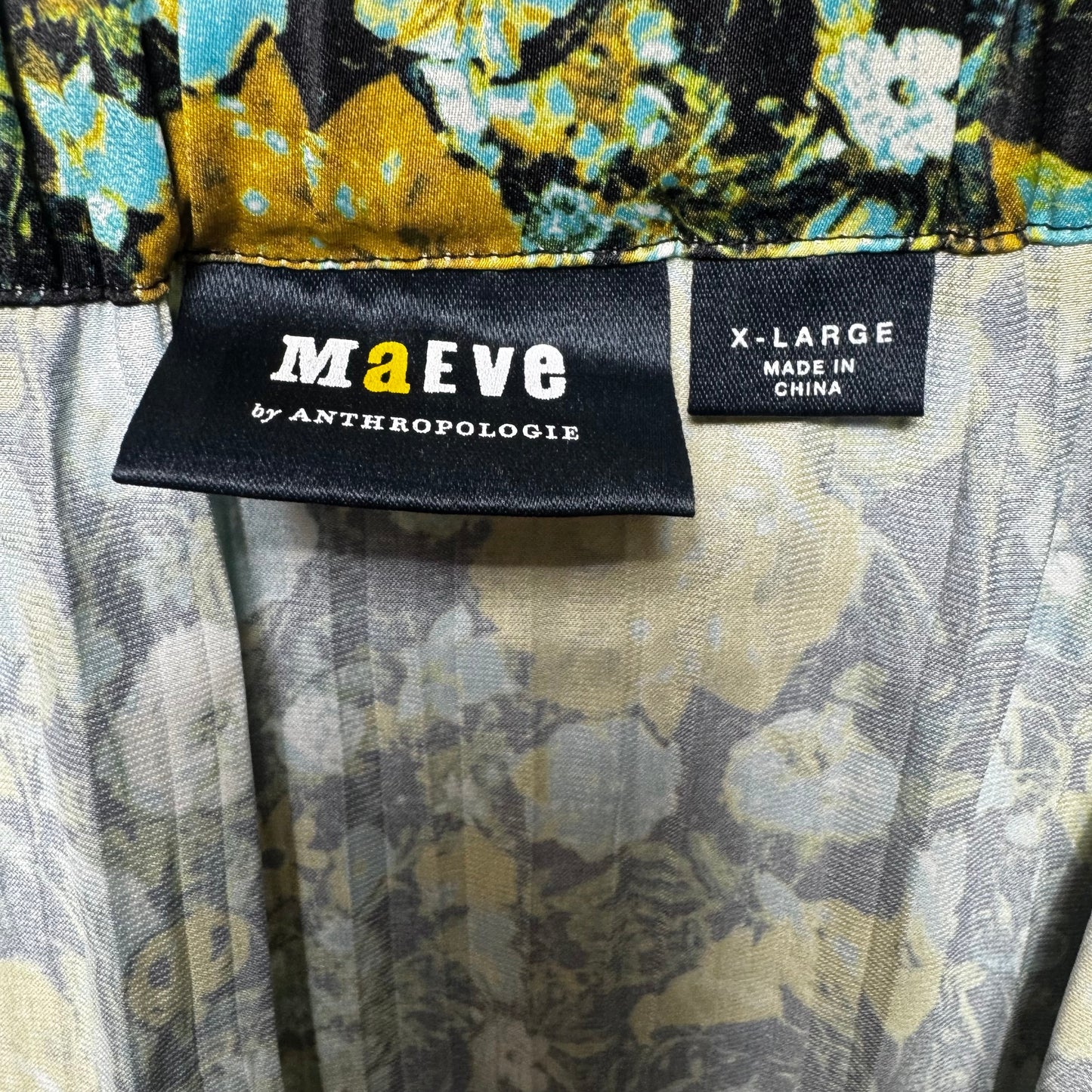Layered Midi Skirt By Maeve In Floral Print, Size: Xl