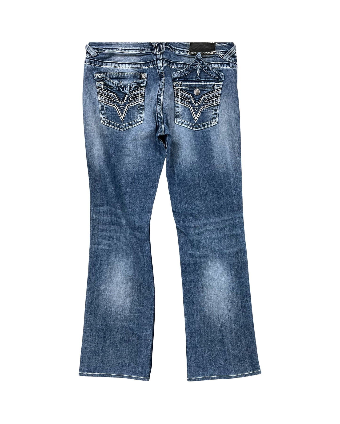 Jeans Boot Cut By Vigoss In Blue Denim, Size:14