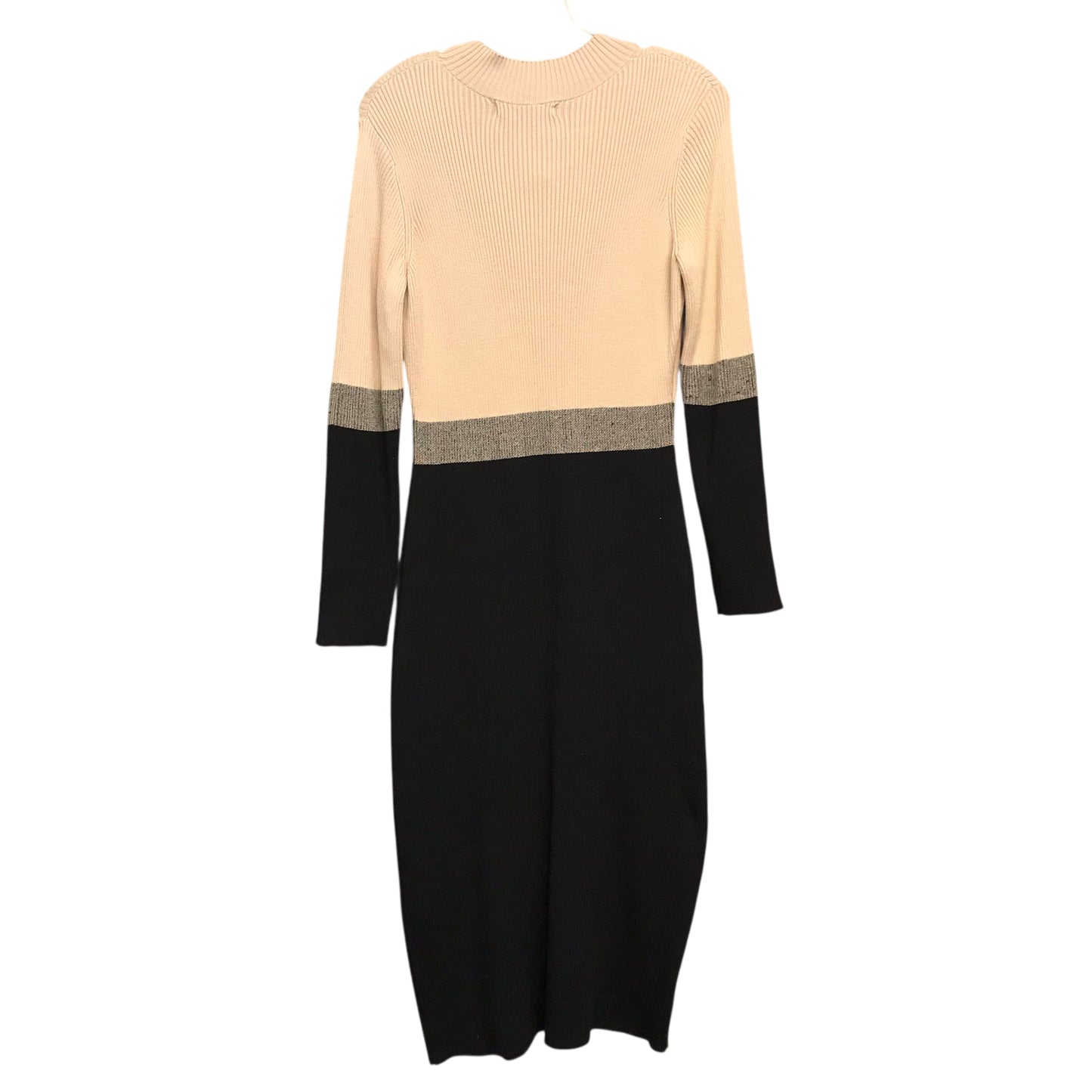 Dress Sweater By Melonie In Black & Tan, Size:L