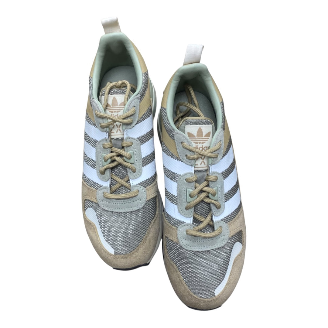 Shoes Sneakers By Adidas In Green & Tan, Size:7