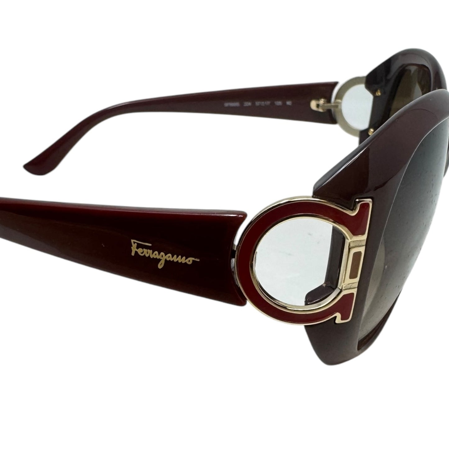 SF668S Oval Frame Sunglasses Designer By Ferragamo