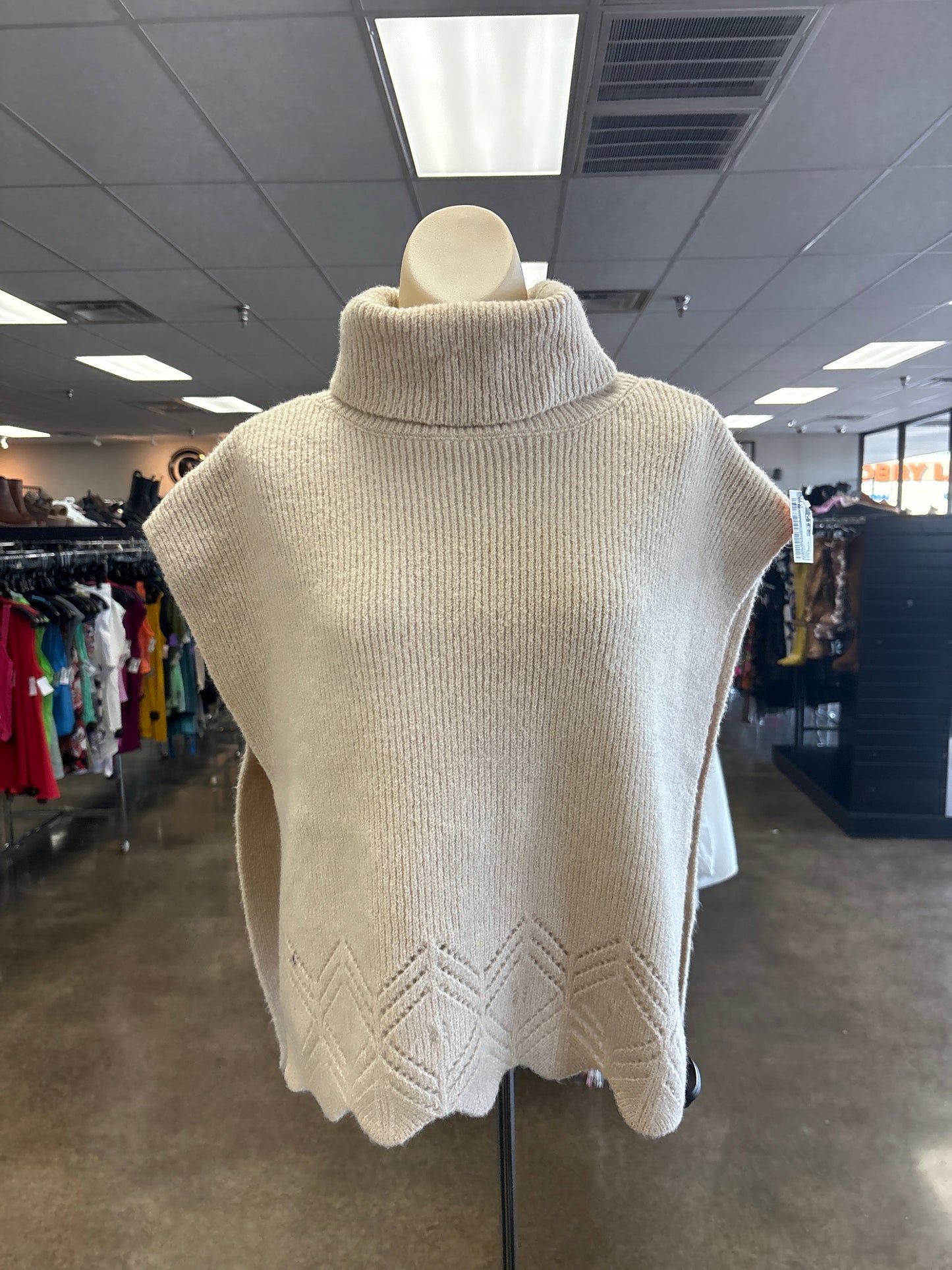 Poncho By Bcbgeneration In Tan, Size:Osfm