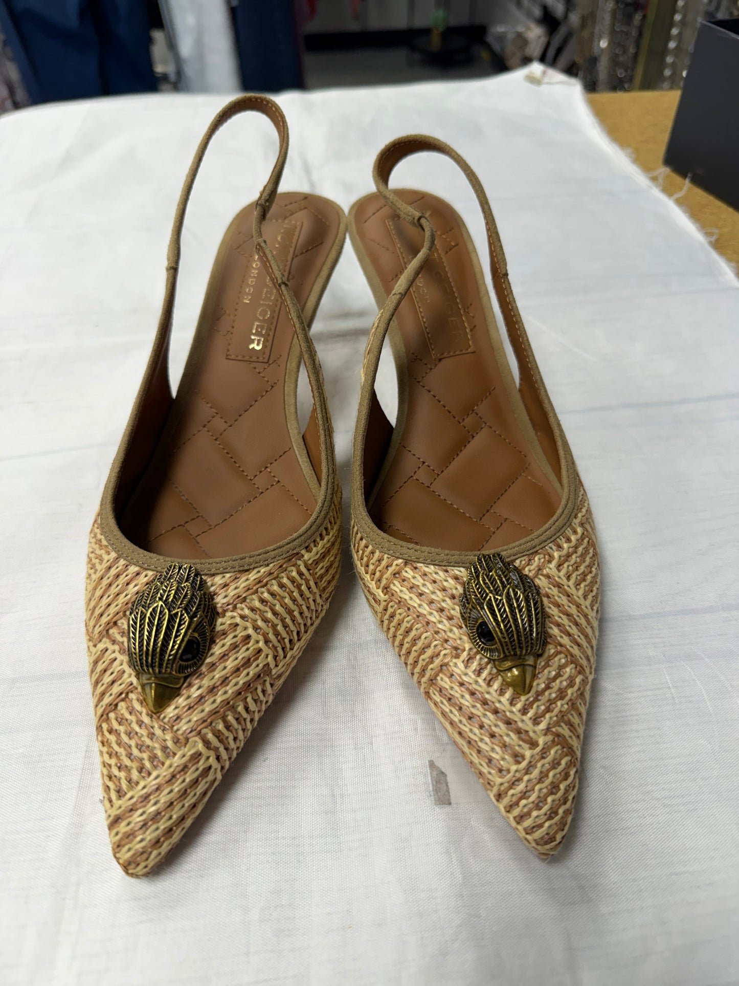 Shoes Heels Kitten By Kurt Geiger London In Tan, Size:9.5