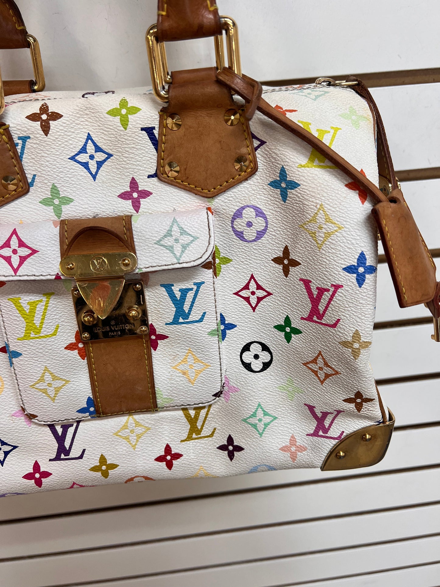 HANDBAG LUXURY DESIGNER by LOUIS VUITTON In WHITE, Size: MEDIUM