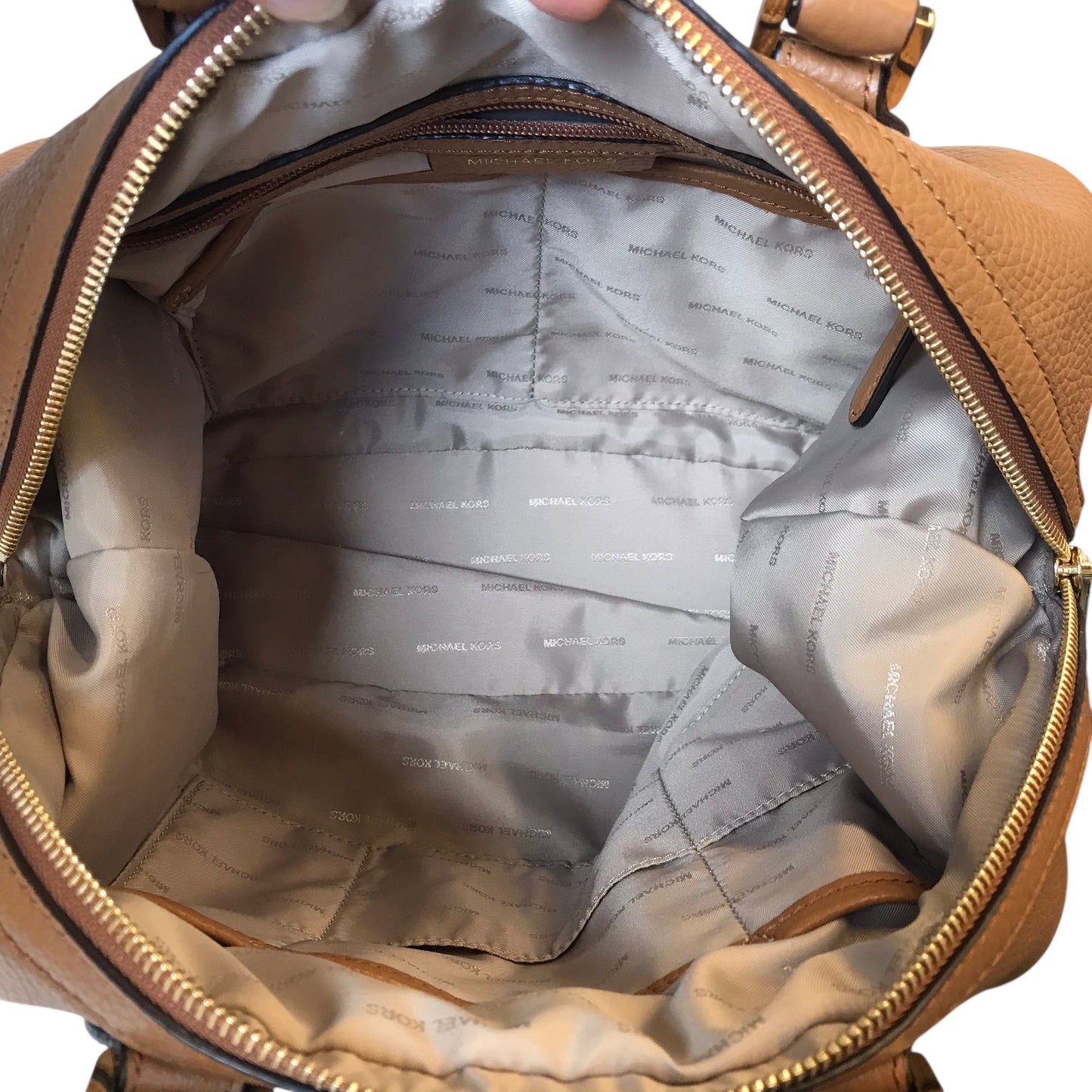 Handbag Designer By Michael Kors In Brown, Size:Medium