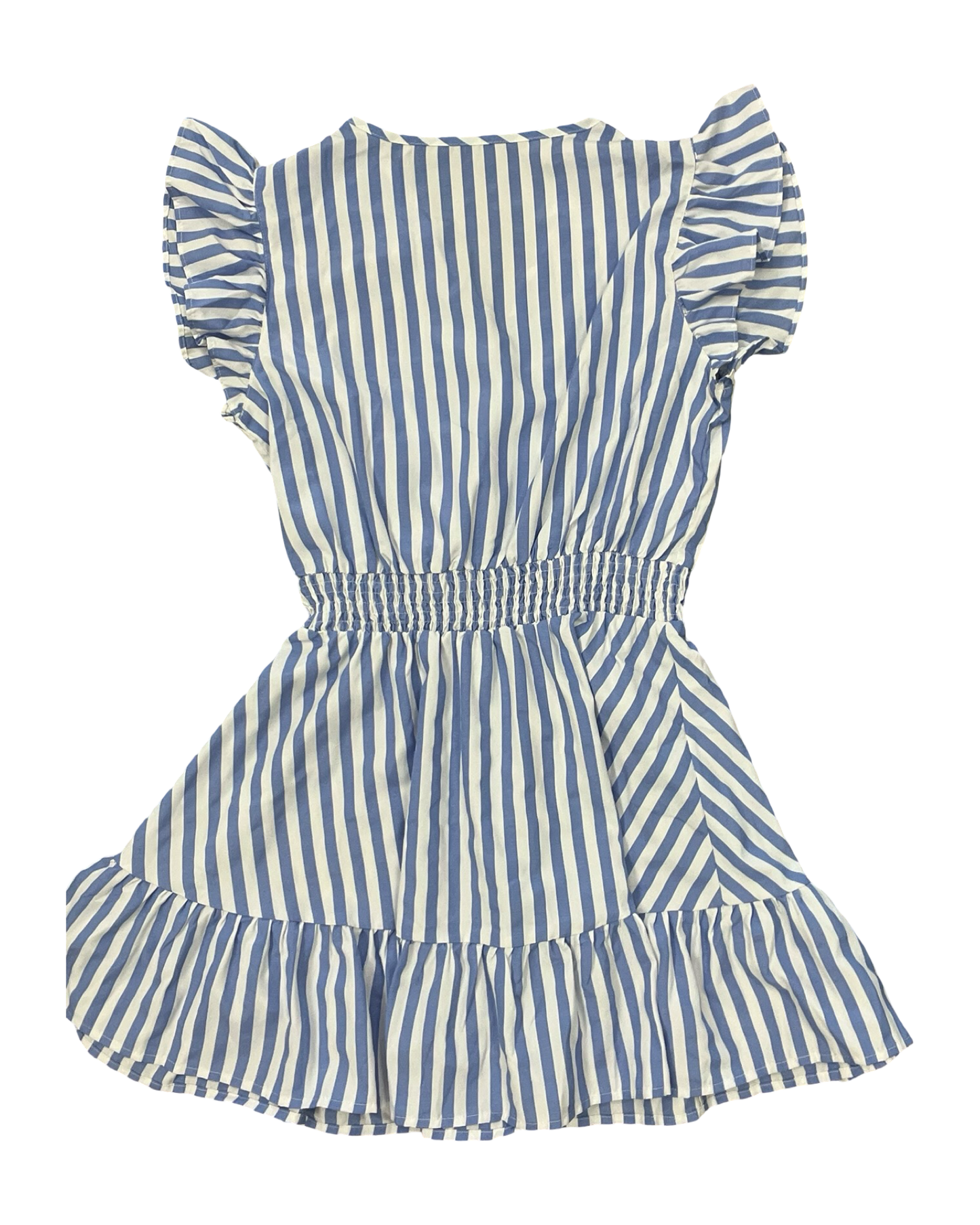Dress Casual Short By Clothes Mentor In Blue & White, Size:M