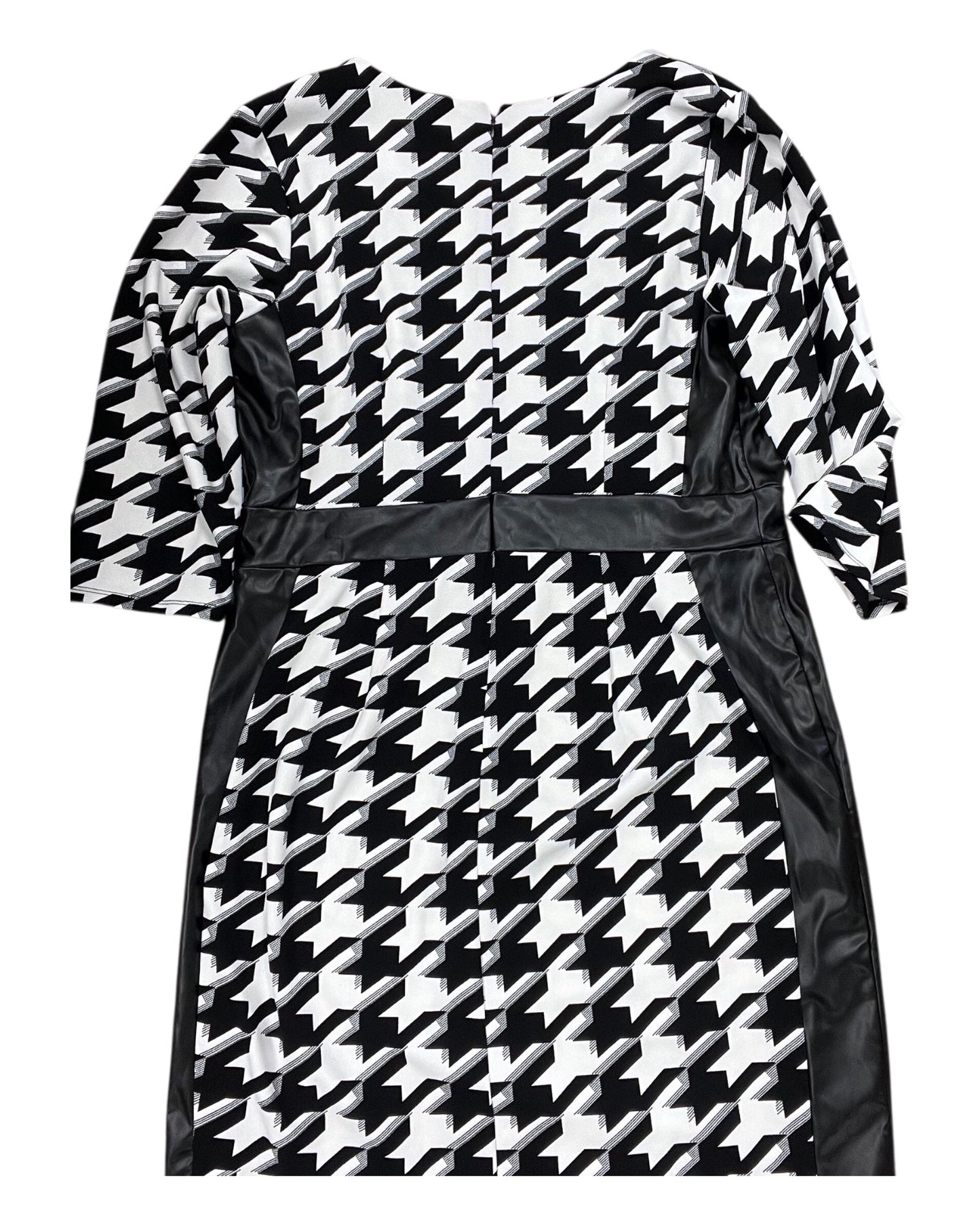 Dress Casual Midi By Ashley Stewart In Black & White, Size:1X