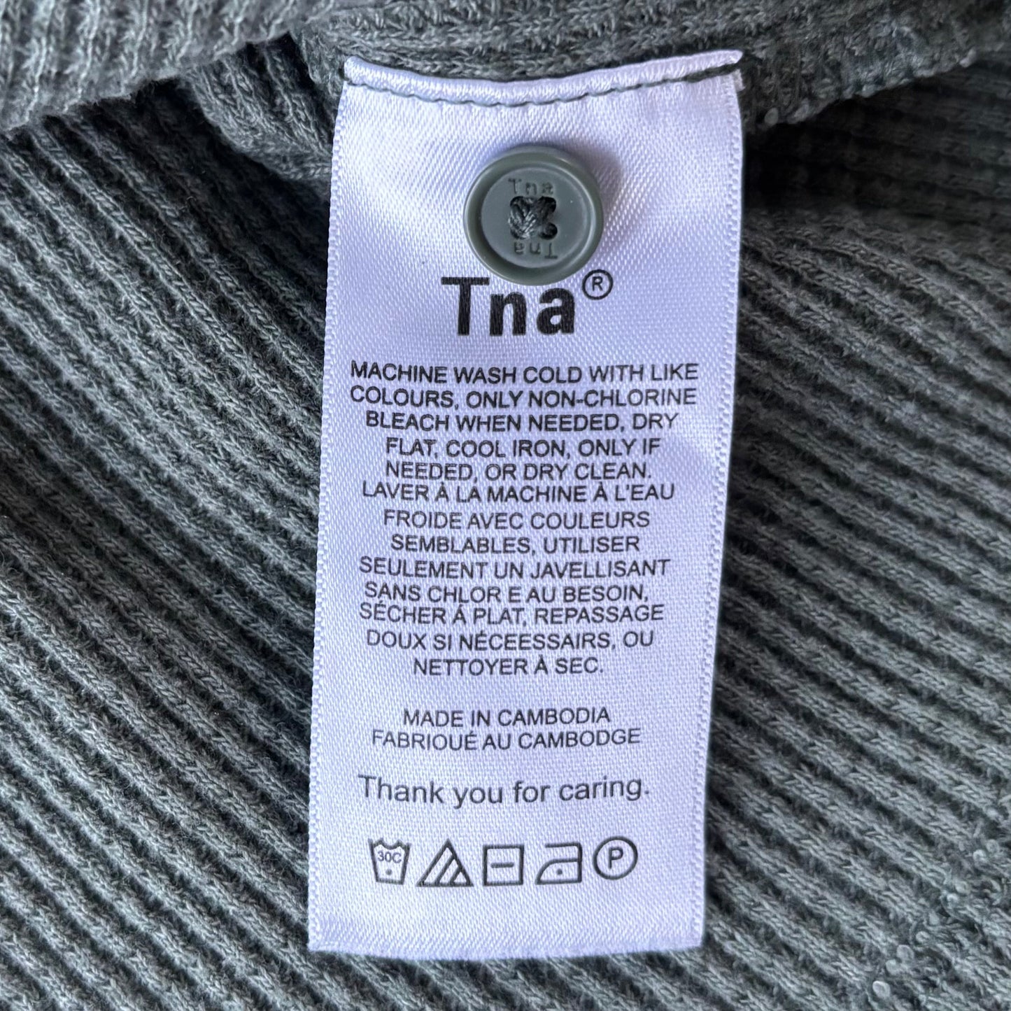 Top Long Sleeve By Tna In Green, Size: S