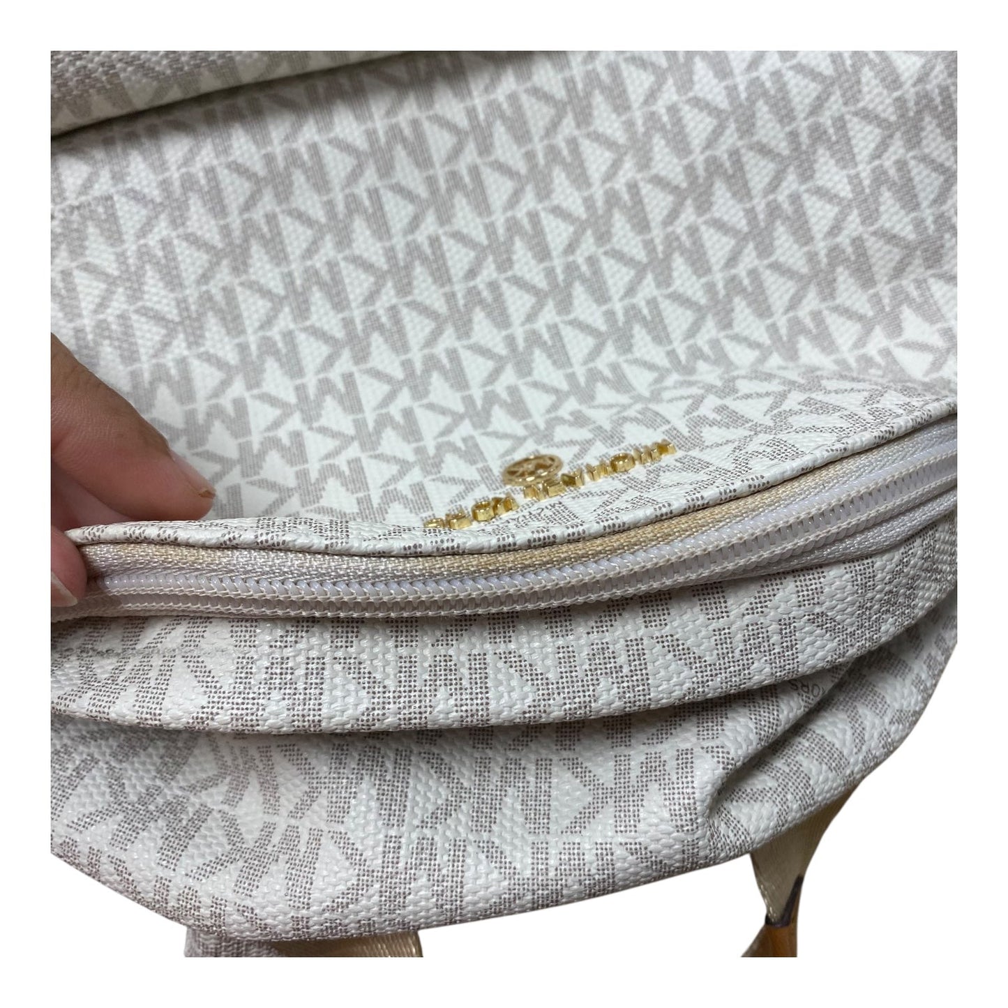 Backpack Designer By Michael Kors In Cream & Tan, Size:Medium