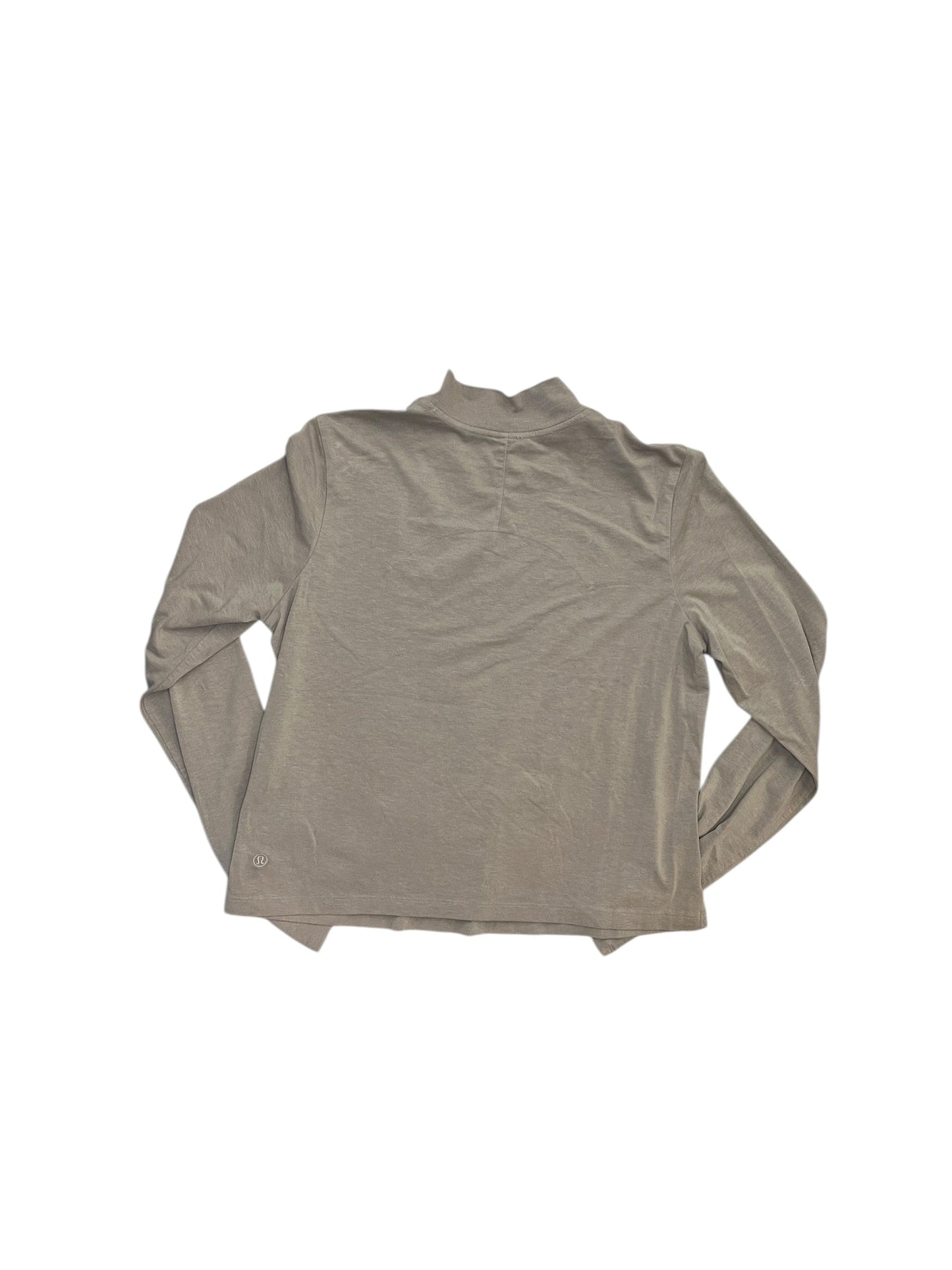 Athletic Top Ls Collar By Lululemon In Brown, Size:M