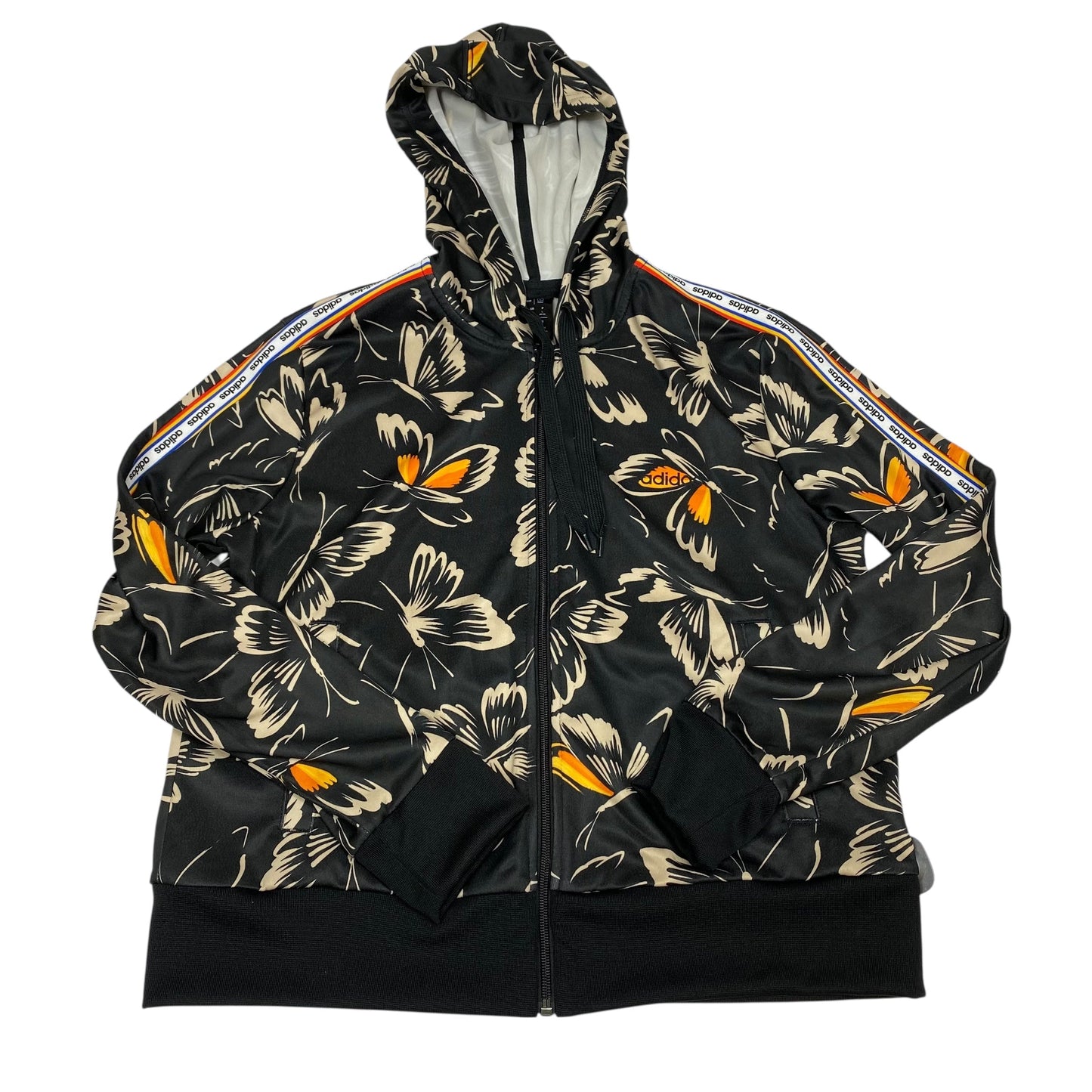 Jacket Designer By Farm Rio In Black & Tan, Size:L