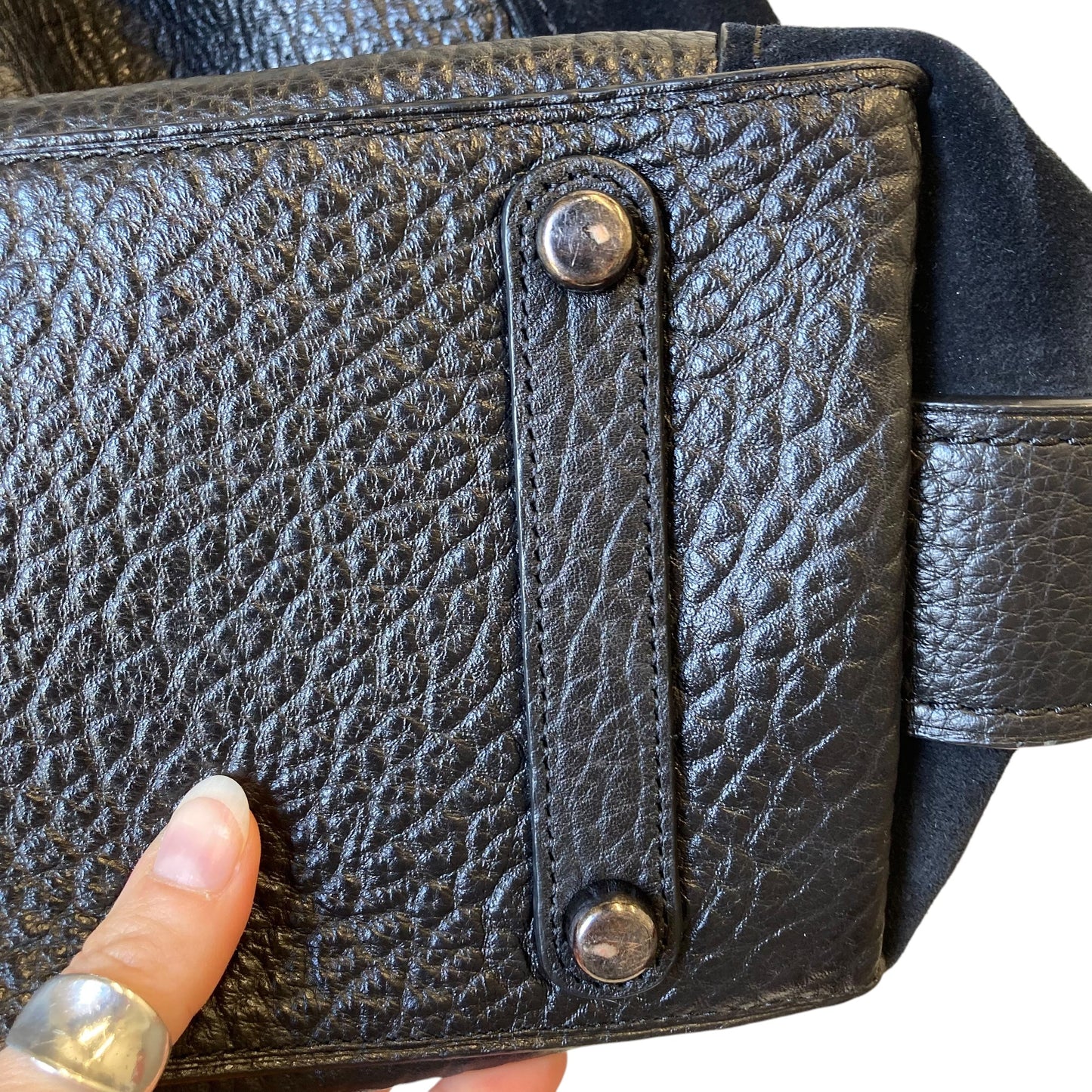 Handbag Designer By Coach In Black, Size:Large