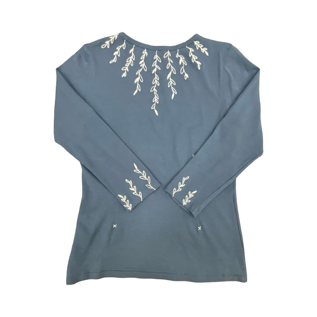 Top Ls Designer By Alp N Rock In Blue & White, Size:S