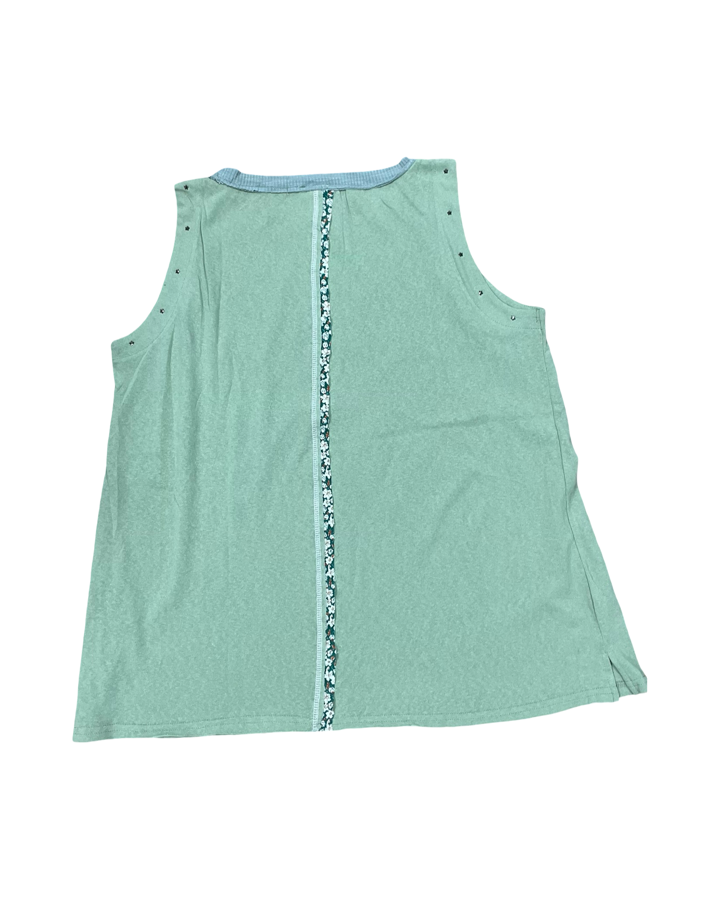 Blouse Sleeveless By Pol In Green, Size:L