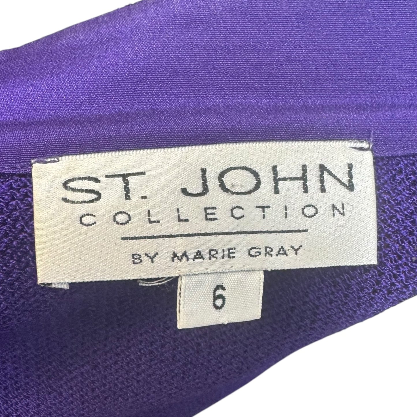 Jacket Luxury Designer By St John Collection In Purple, Size: 6