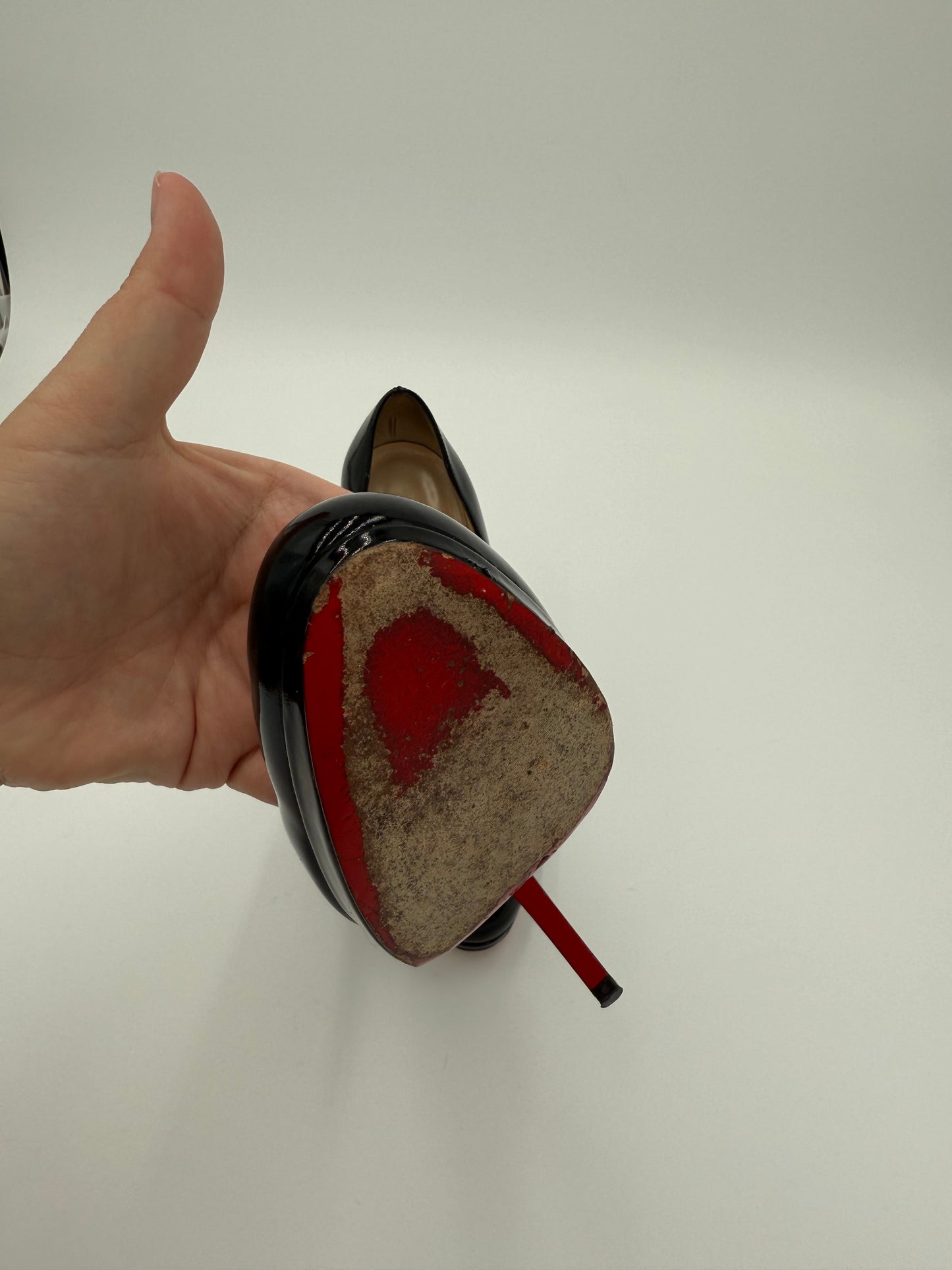 Shoes Luxury Designer By Christian Louboutin In Black, Size:7.5