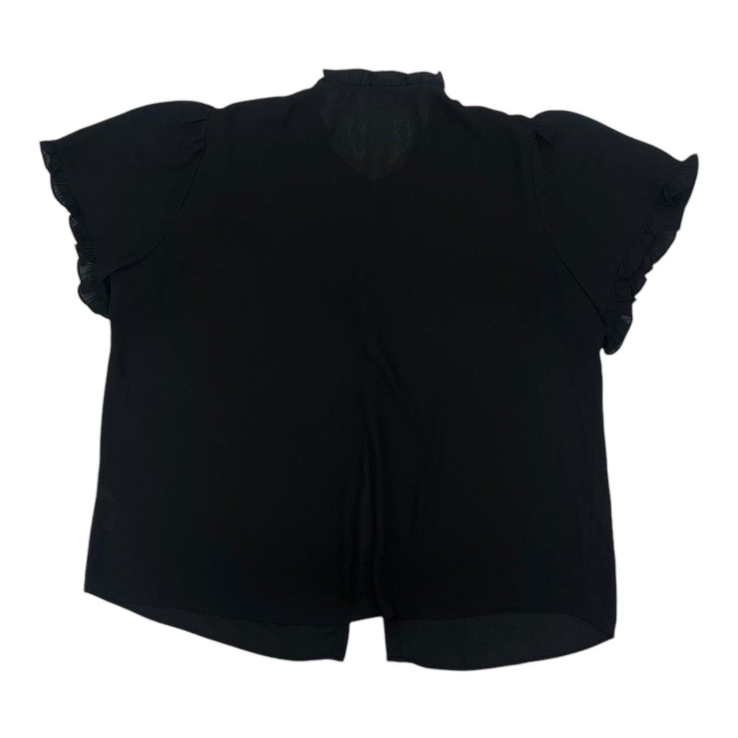 Blouse Ss By Tahari By Arthur Levine In Black, Size:Xl