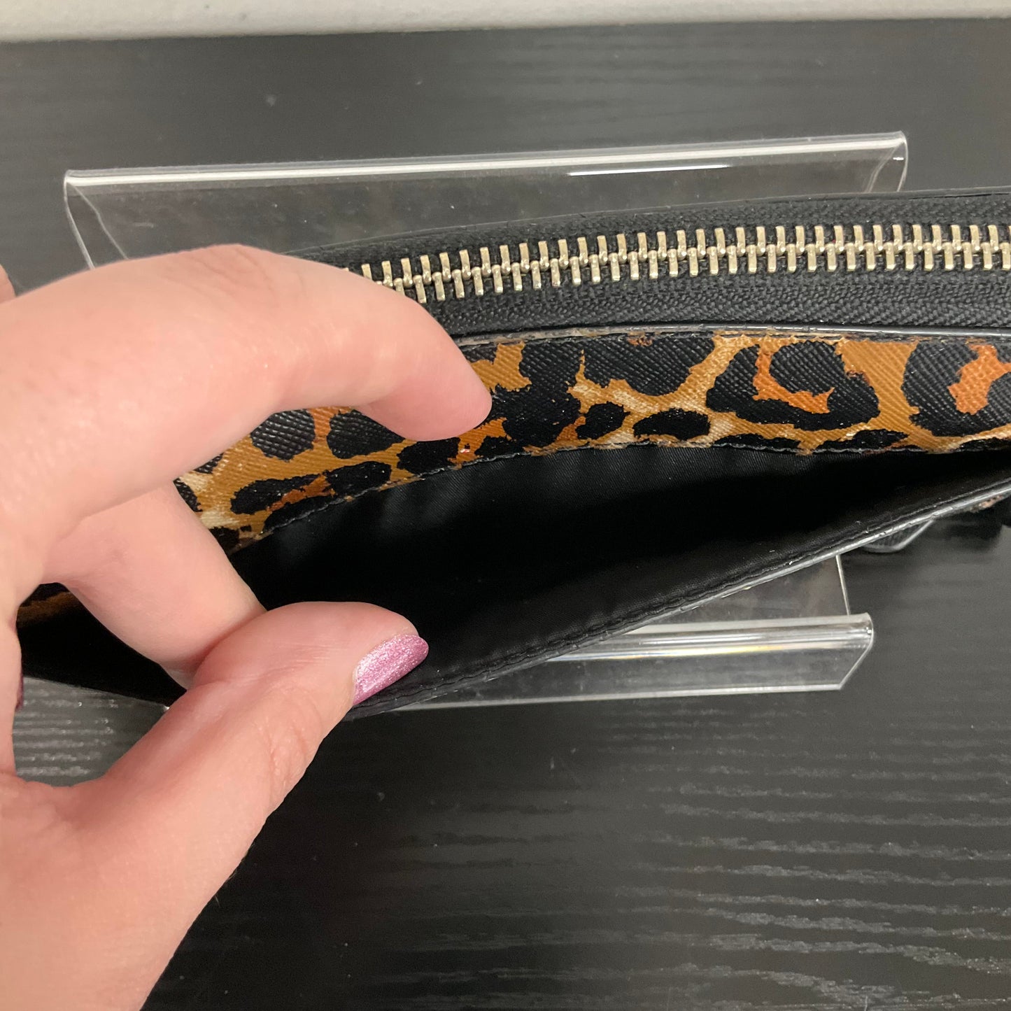 Wallet Designer By Coach In Animal Print, Size:Medium
