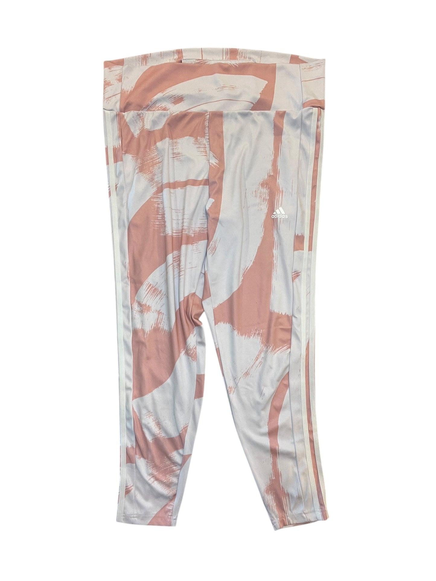 Athletic Leggings By Adidas In Pink, Size:2X