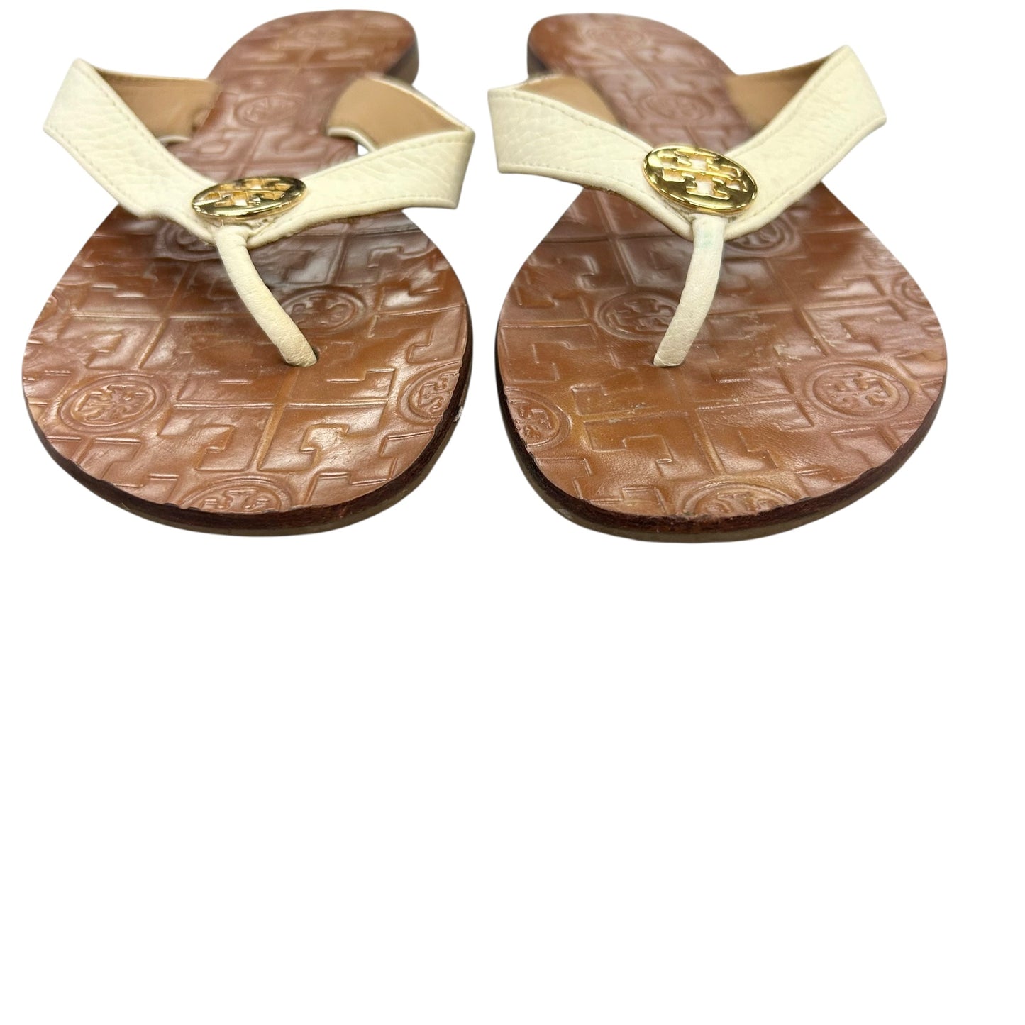 Sandals Designer By Tory Burch In Cream, Size: 7