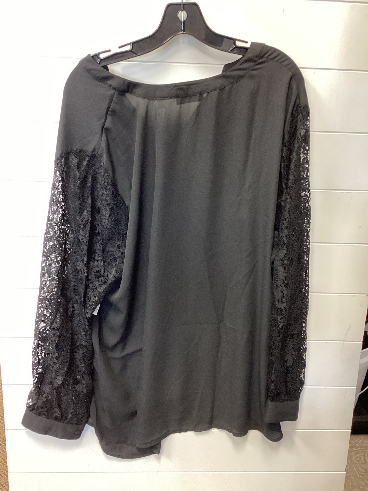 Top Ls By Tahari In Black, Size:3X