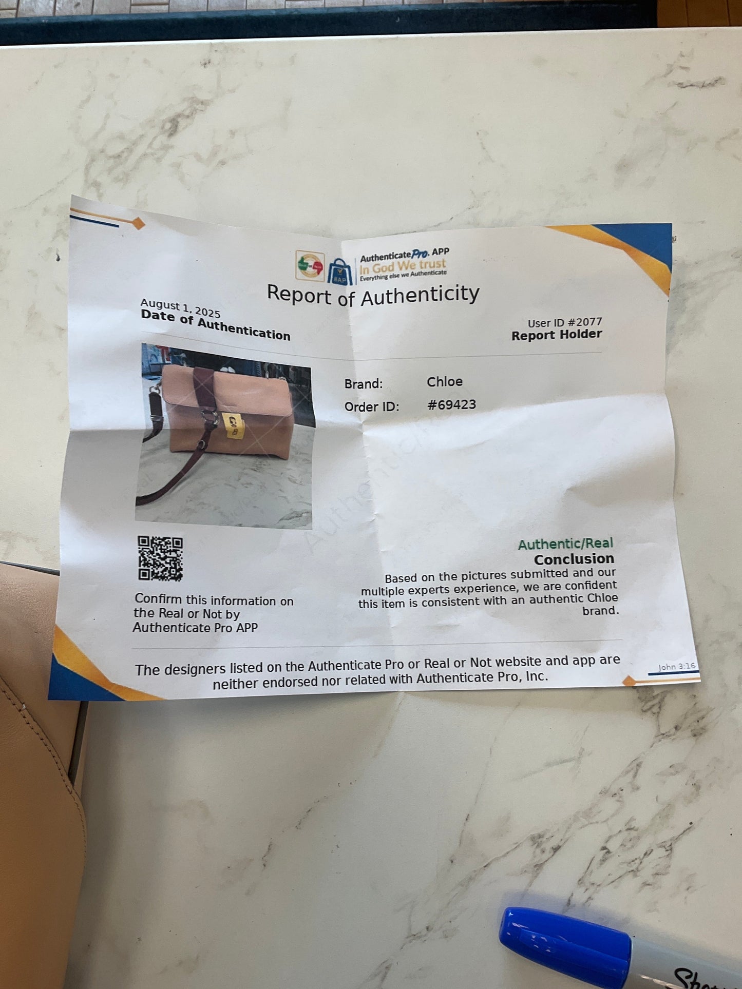 Handbag Luxury Designer By Chloe, Size: Medium