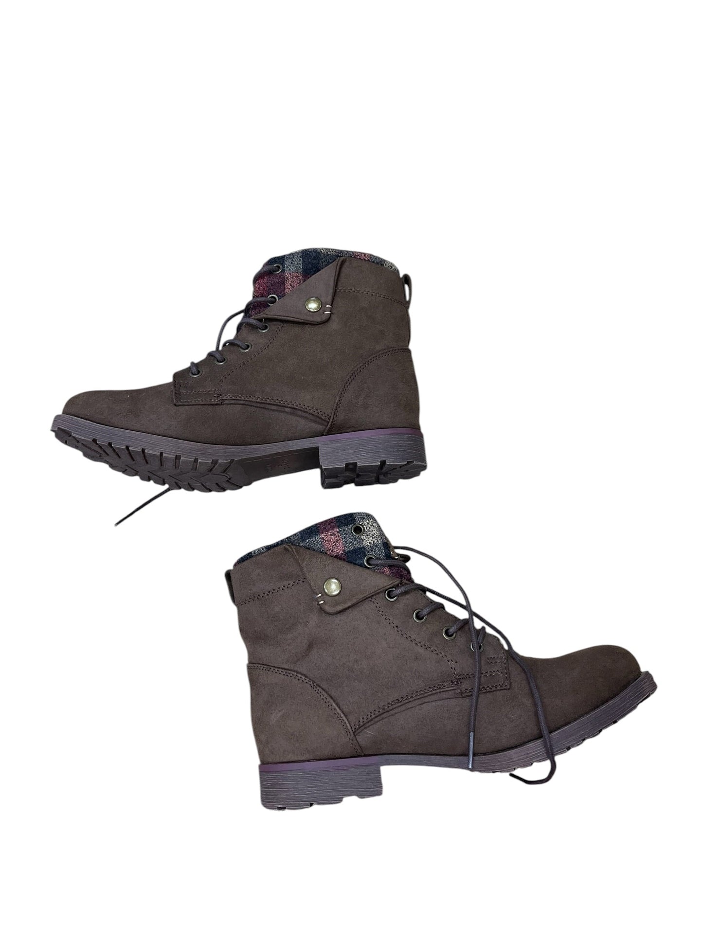 Boots Ankle Flats By Rock And Candy In Brown, Size:8