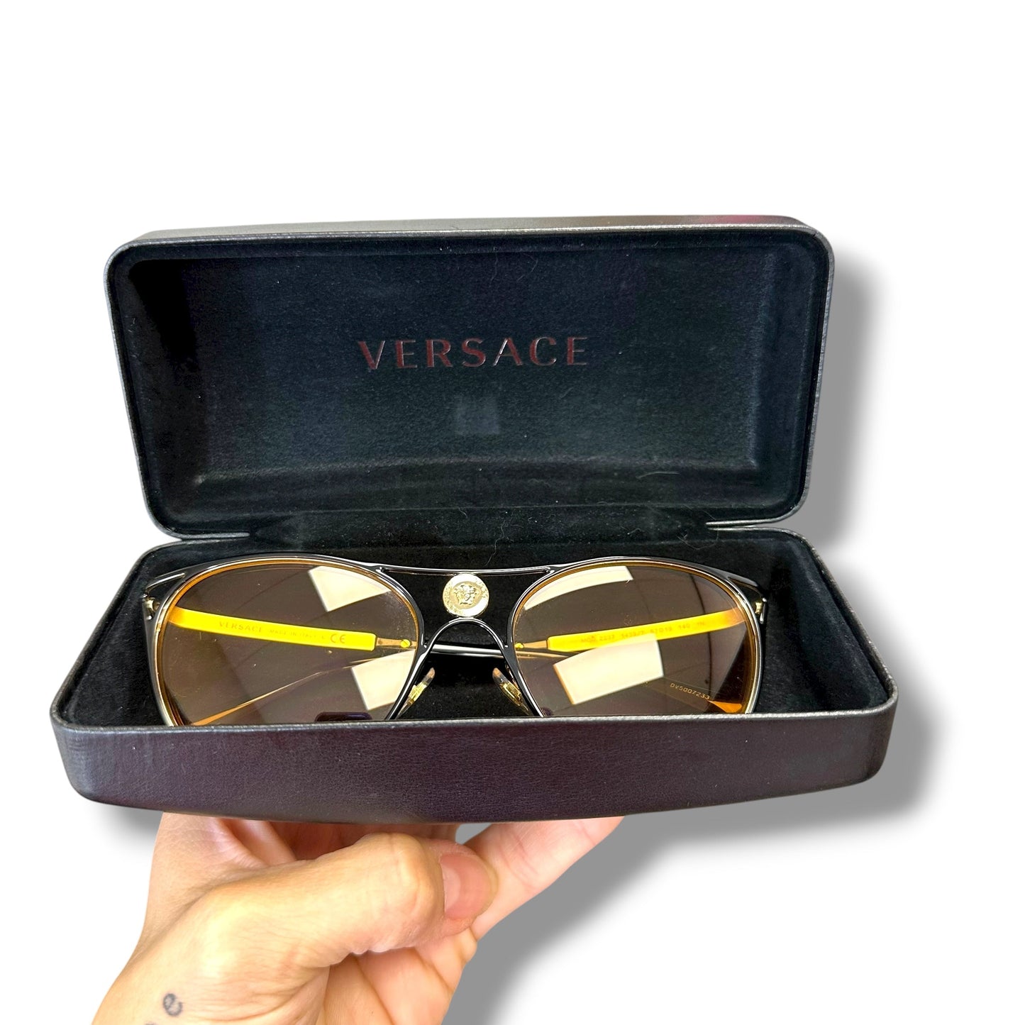 Sunglass Case Luxury Designer By Versace