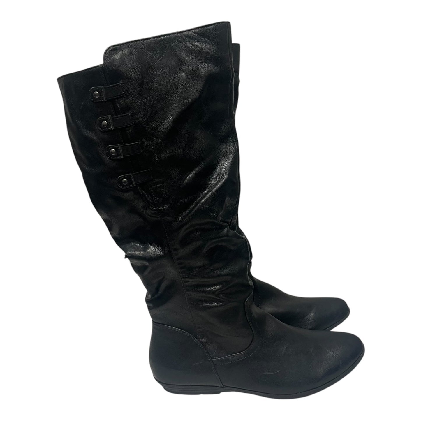 Boots Mid-Calf Flats By Cme In Black, Size:11