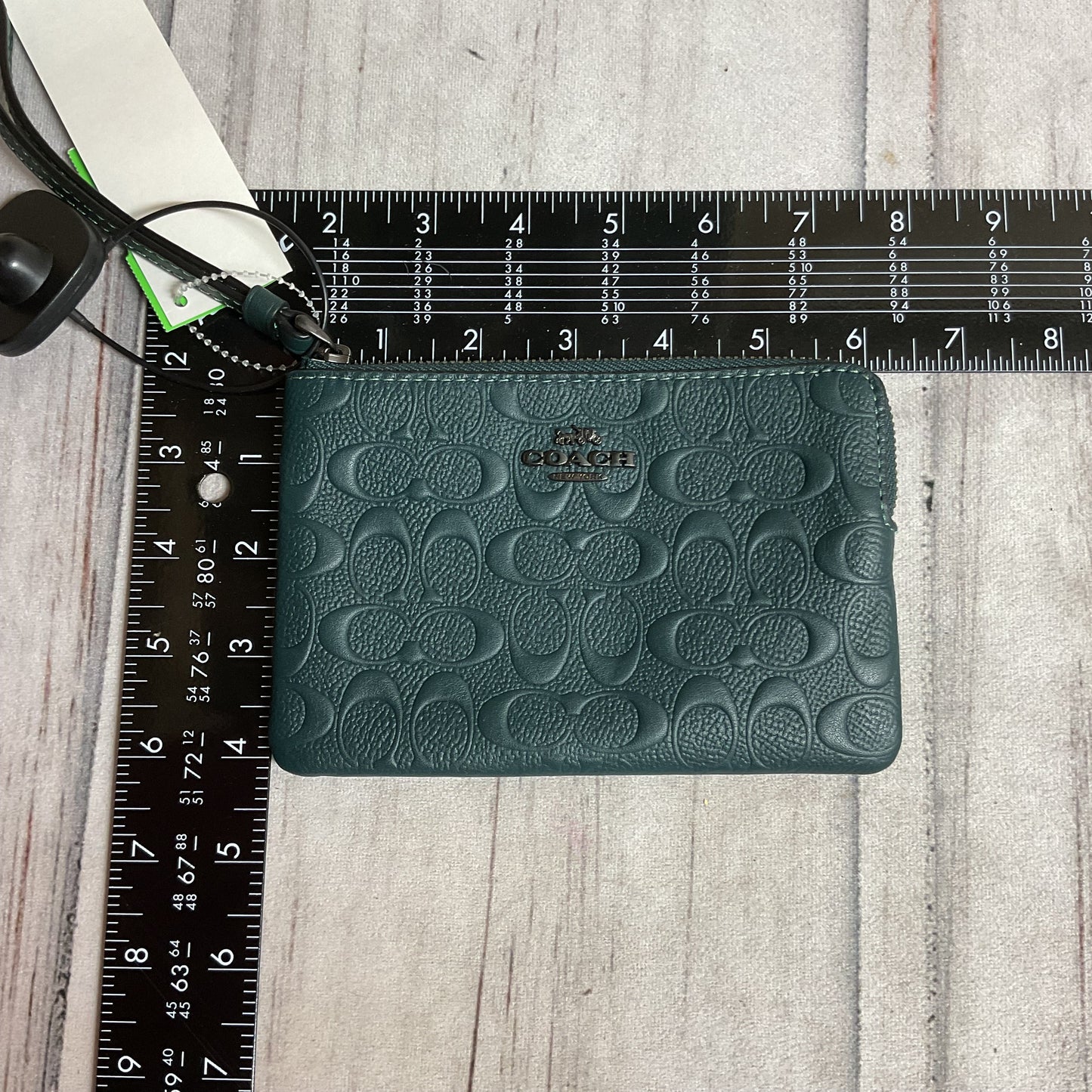 Wristlet Designer By Coach In Green, Size:Small