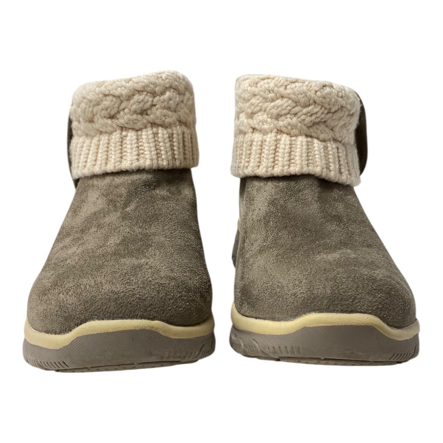 Boots Ankle Flats By Skechers In Taupe, Size:7