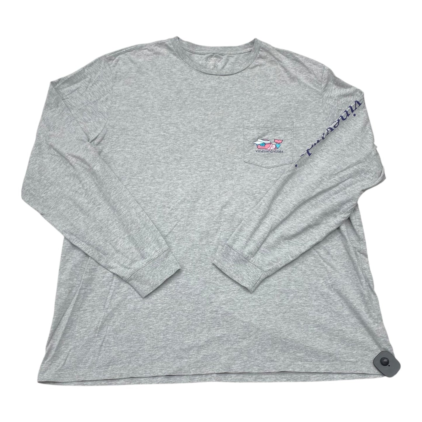 Top Ls By Vineyard Vines In Grey, Size:2X