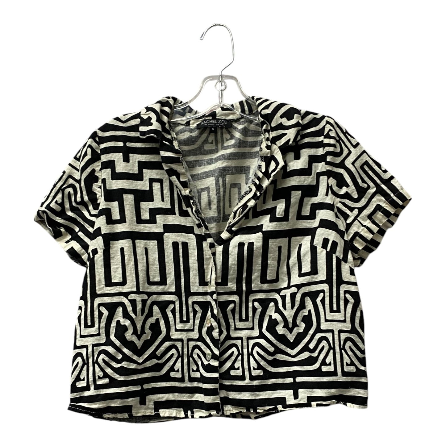Top Ss By Rachel Zoe In Black & Cream, Size:S