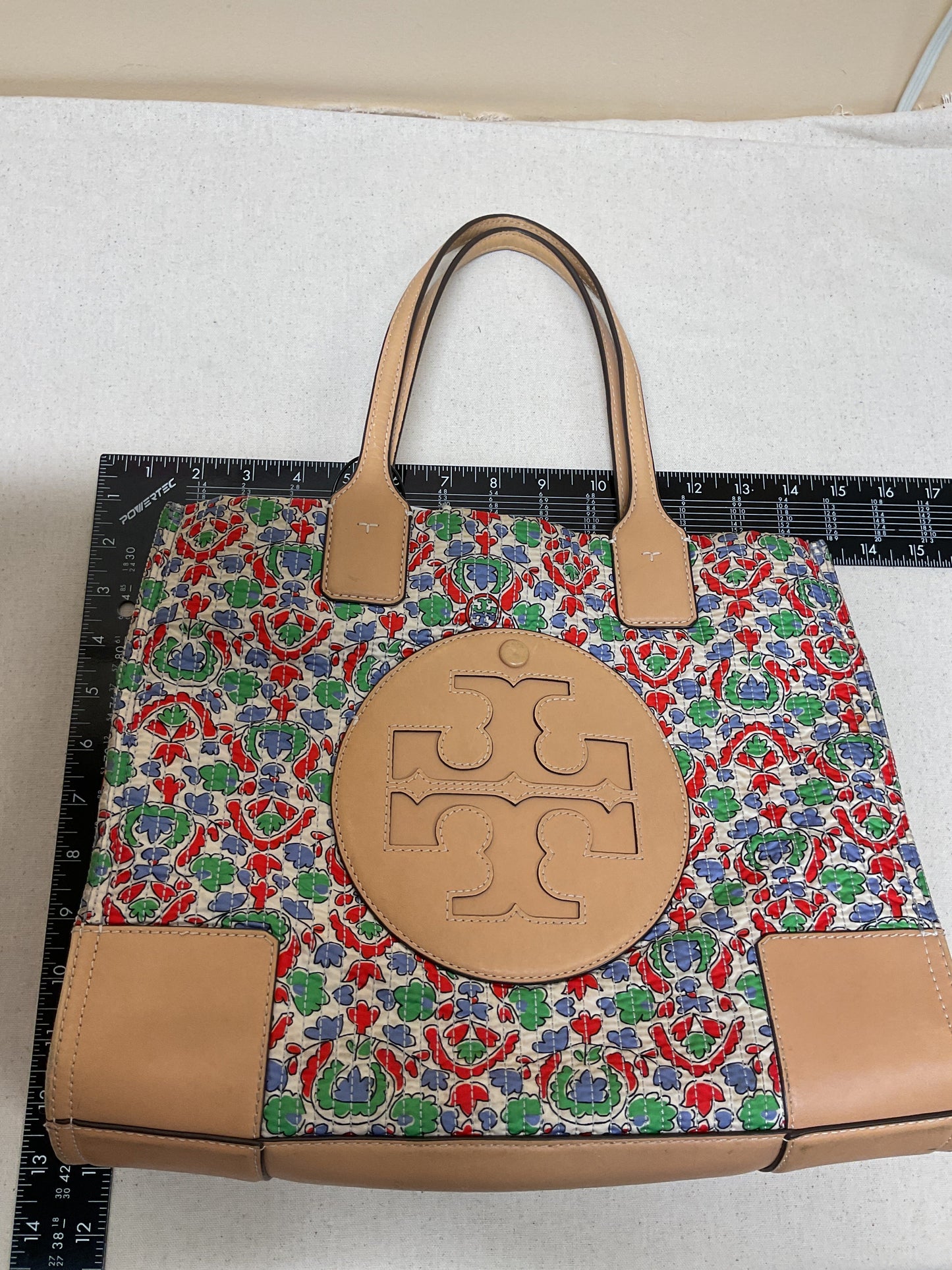 Handbag Designer By Tory Burch In Floral Print, Size:Medium