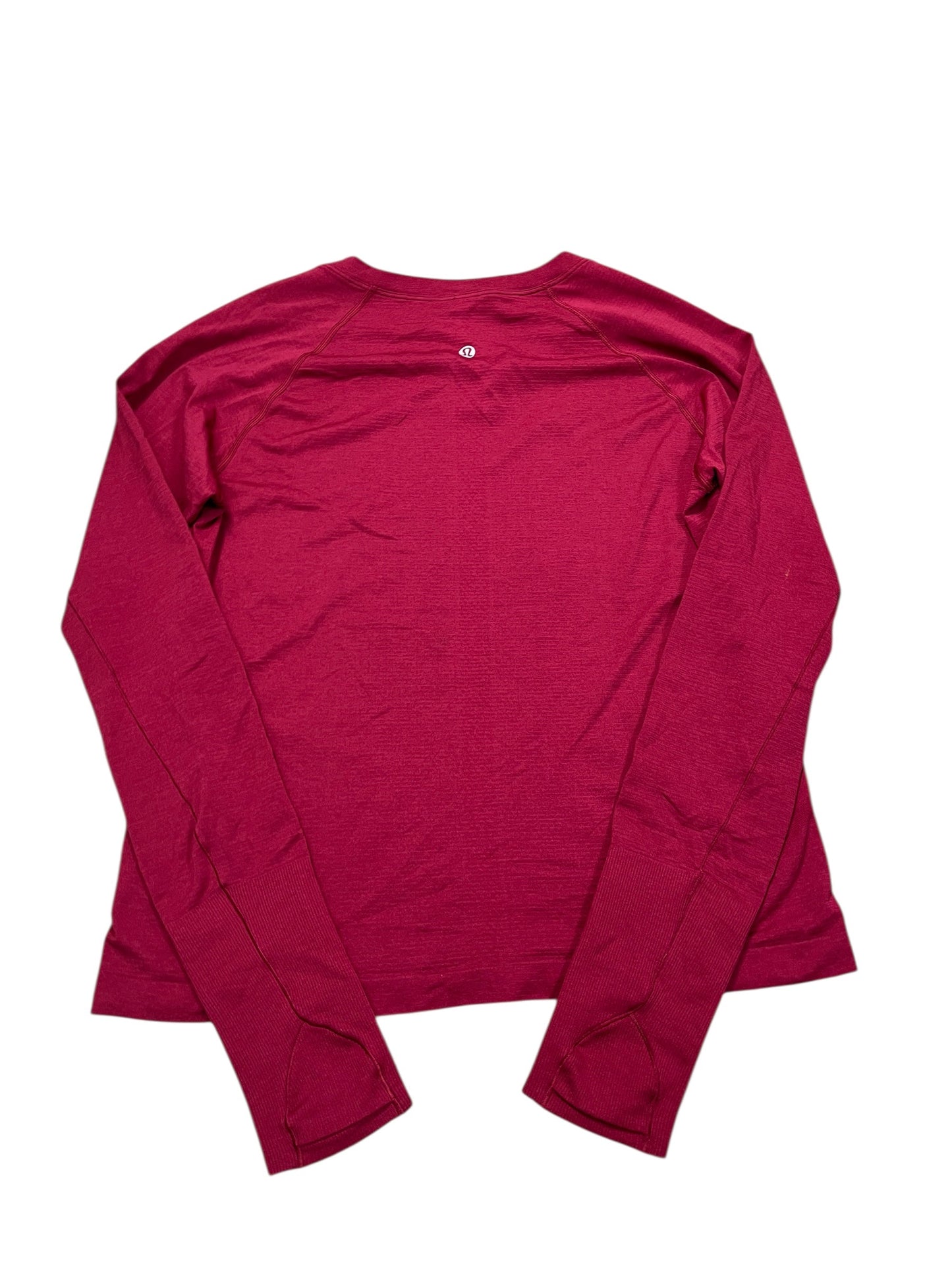 Athletic Top Ls Crewneck By Lululemon In Pink, Size:M
