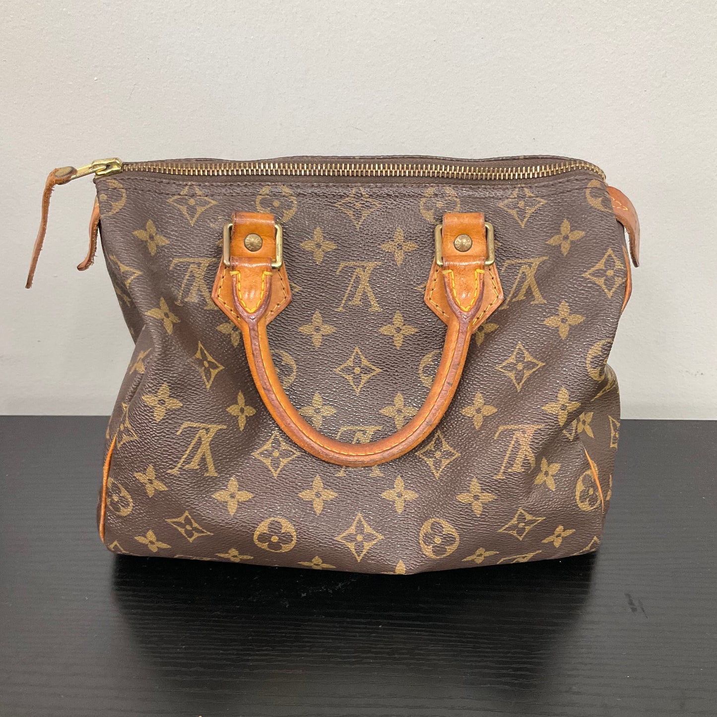Handbag Luxury Designer By Louis Vuitton In Brown, Size:Small