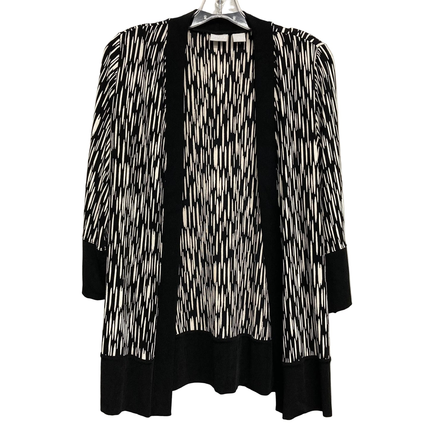 Cardigan By Chicos In Black & White, Size:S