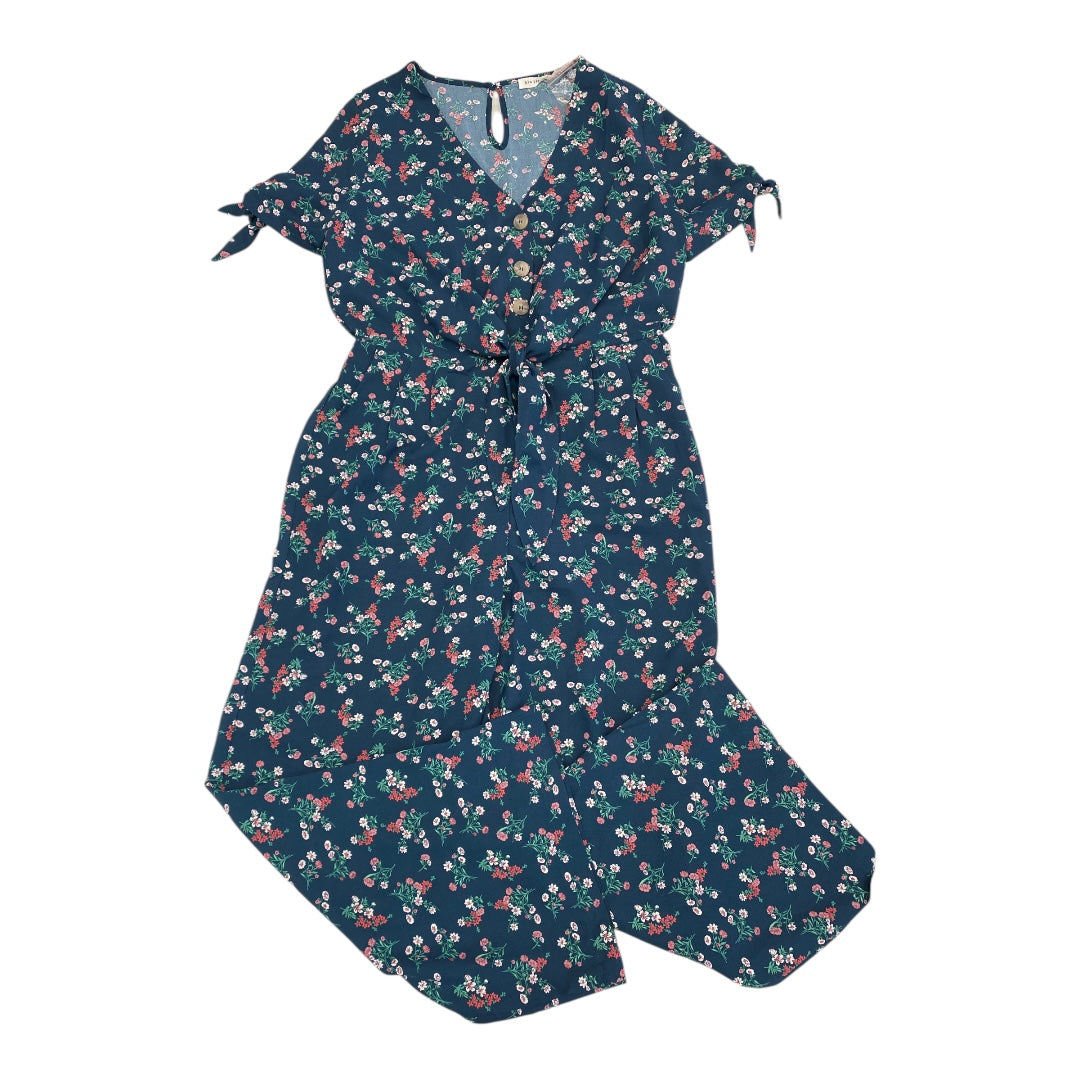 Jumpsuit By Blu Pepper In Floral Print, Size:L
