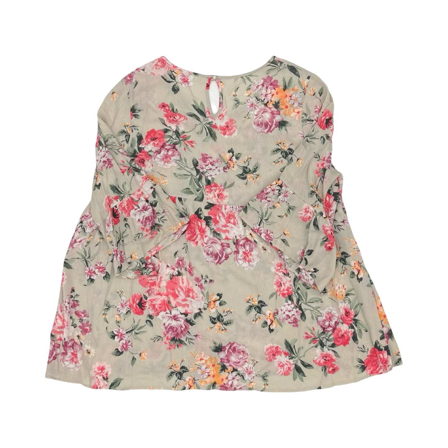 Blouse Ss By Downeast In Floral Print, Size:Xl