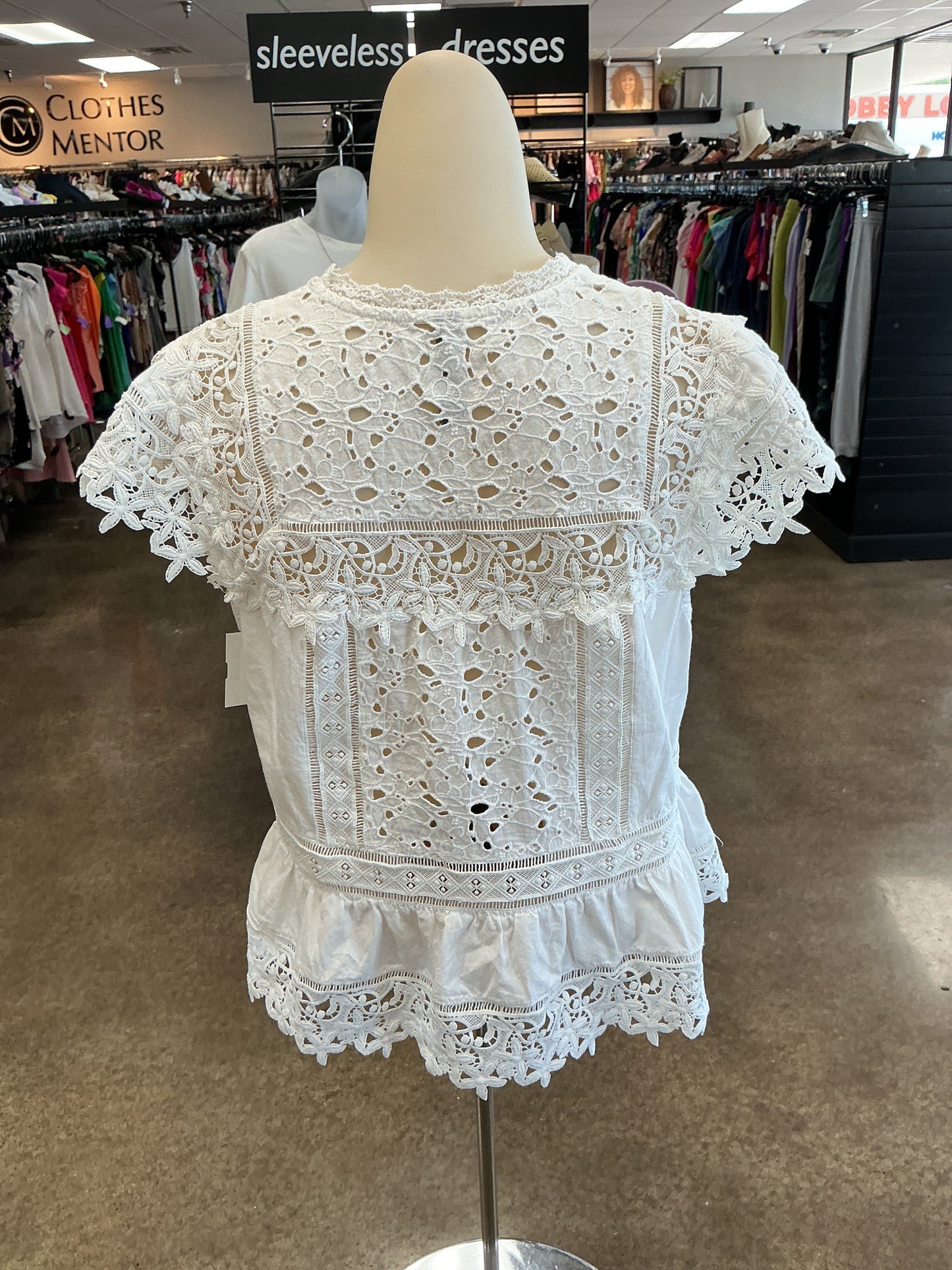 Top Ss By Anthropologie In White, Size:M